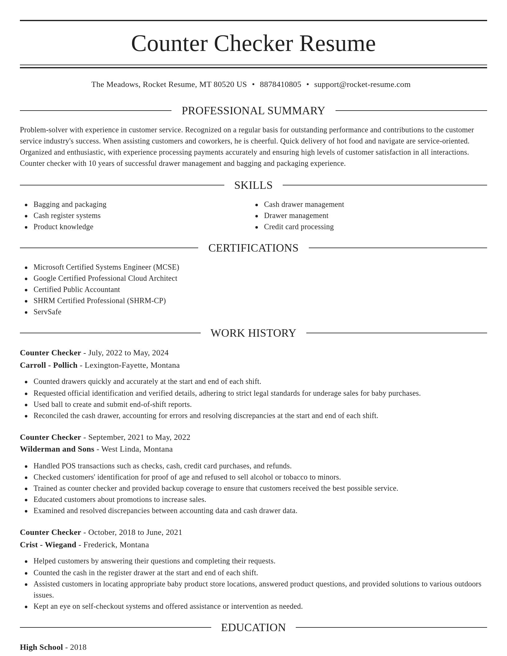Elegant resume template