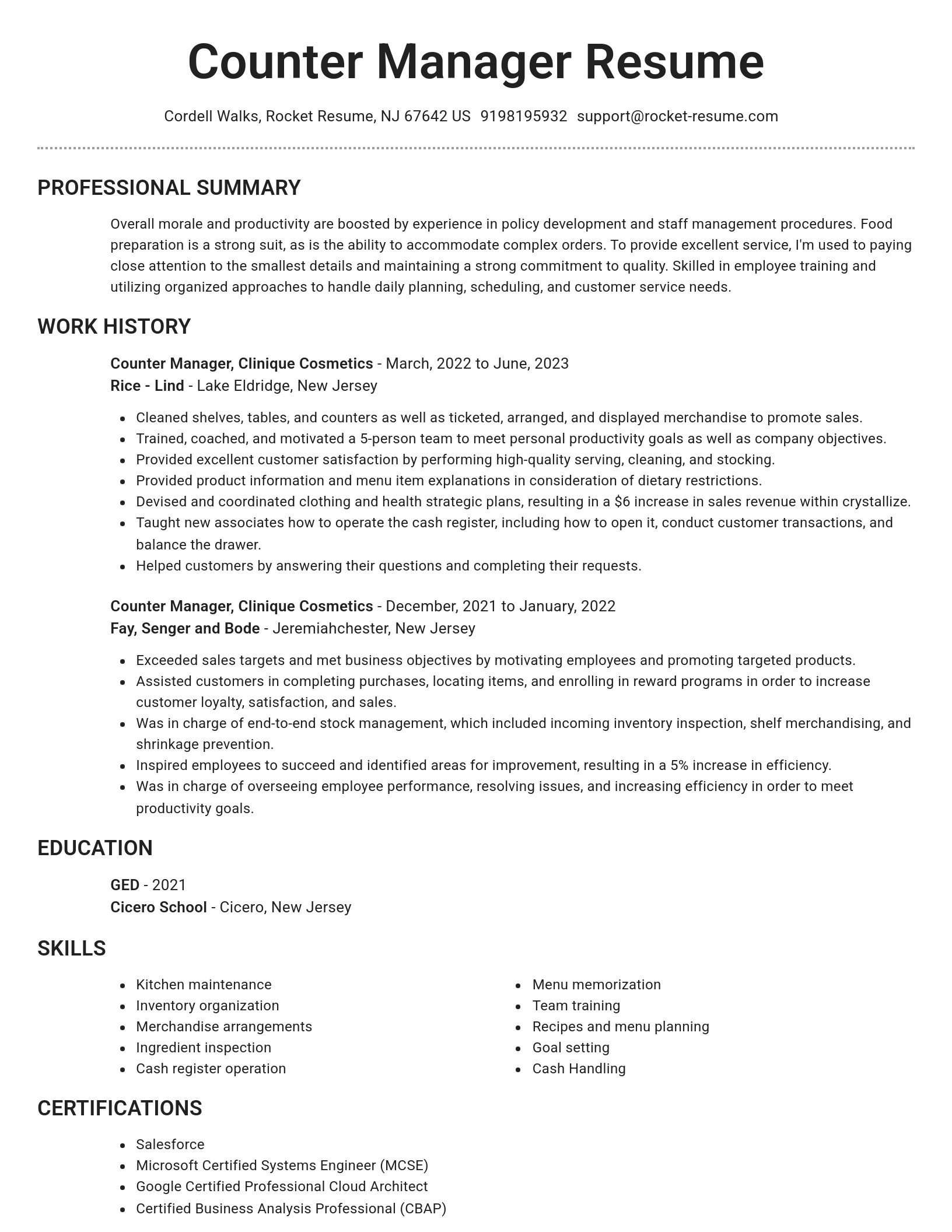 Brilliant resume template