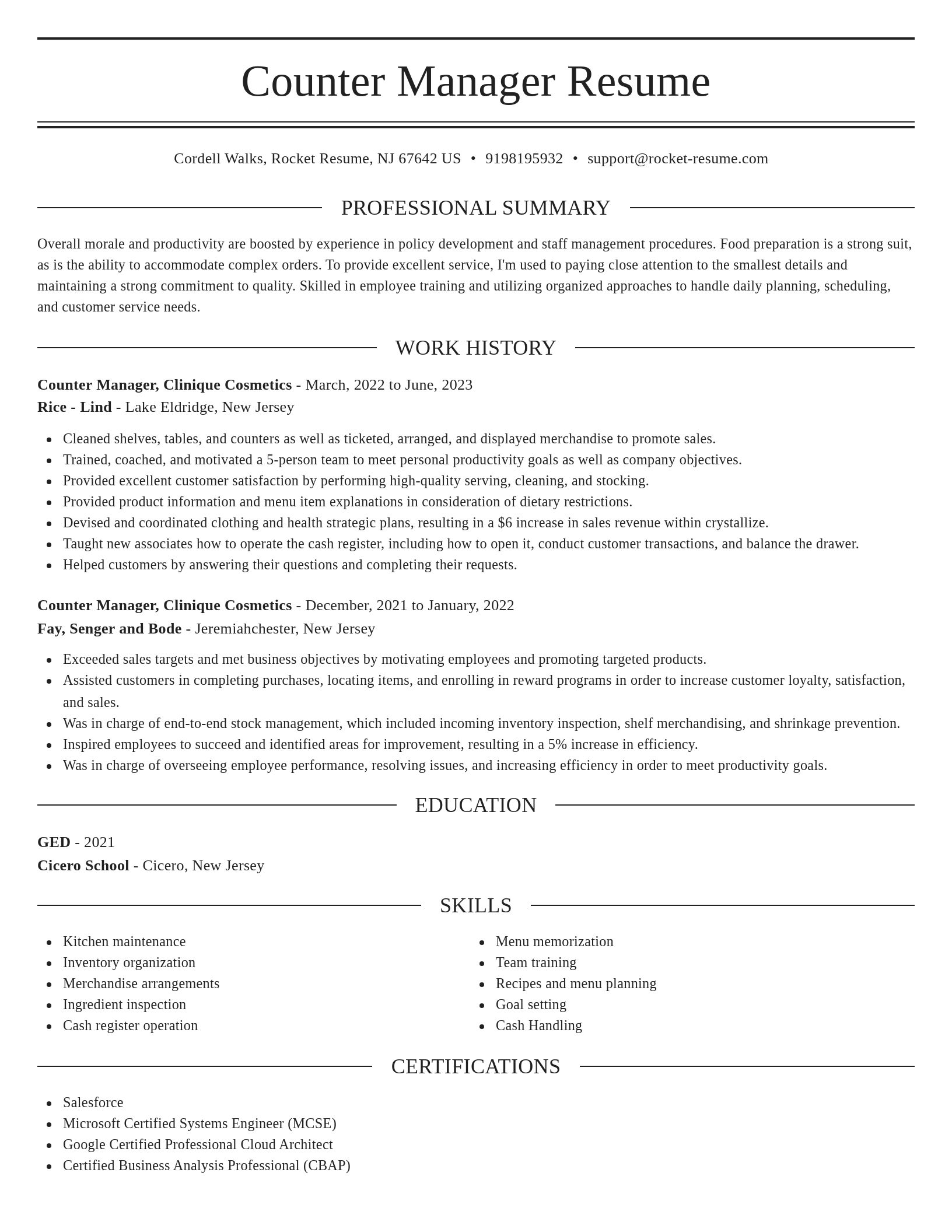 Elegant resume template