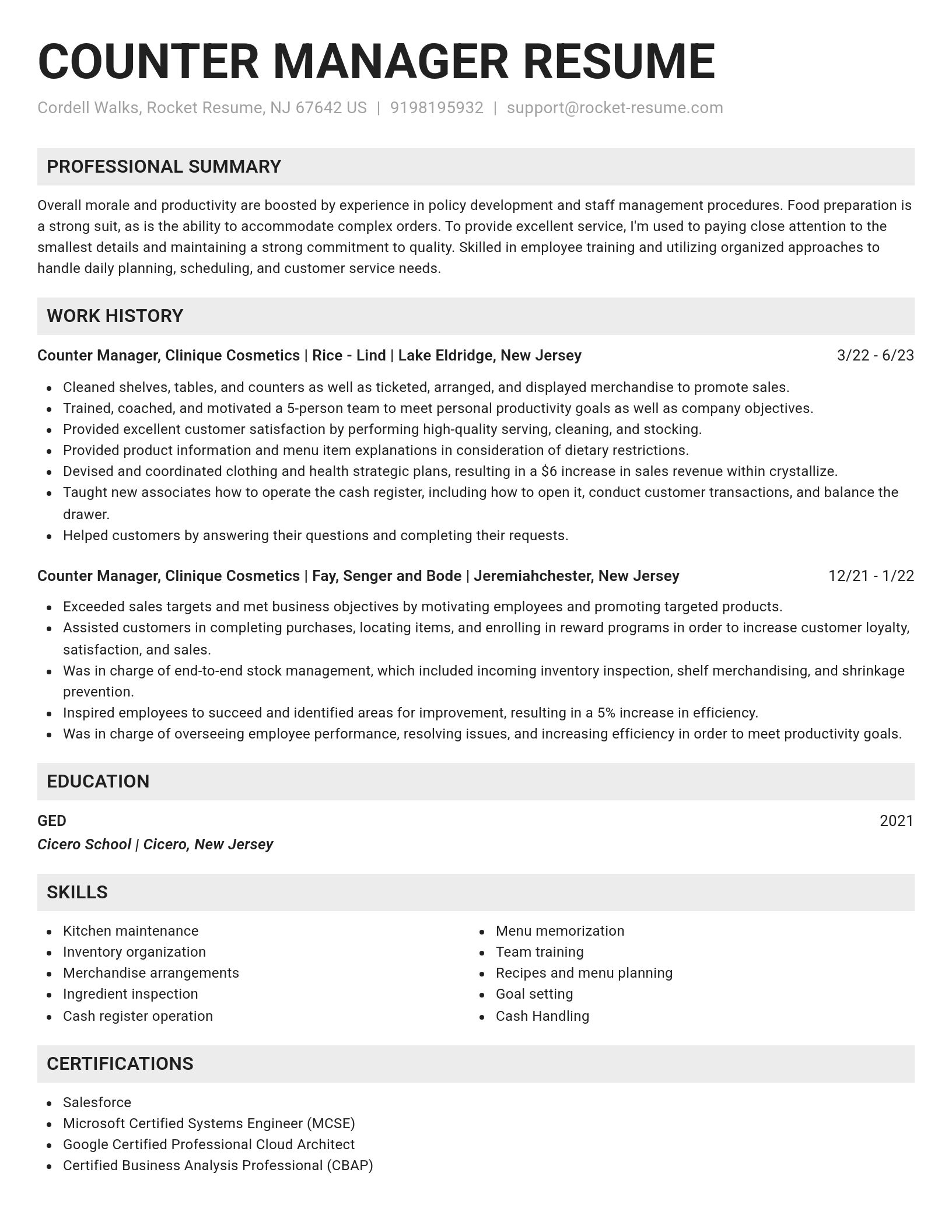 Genius resume template