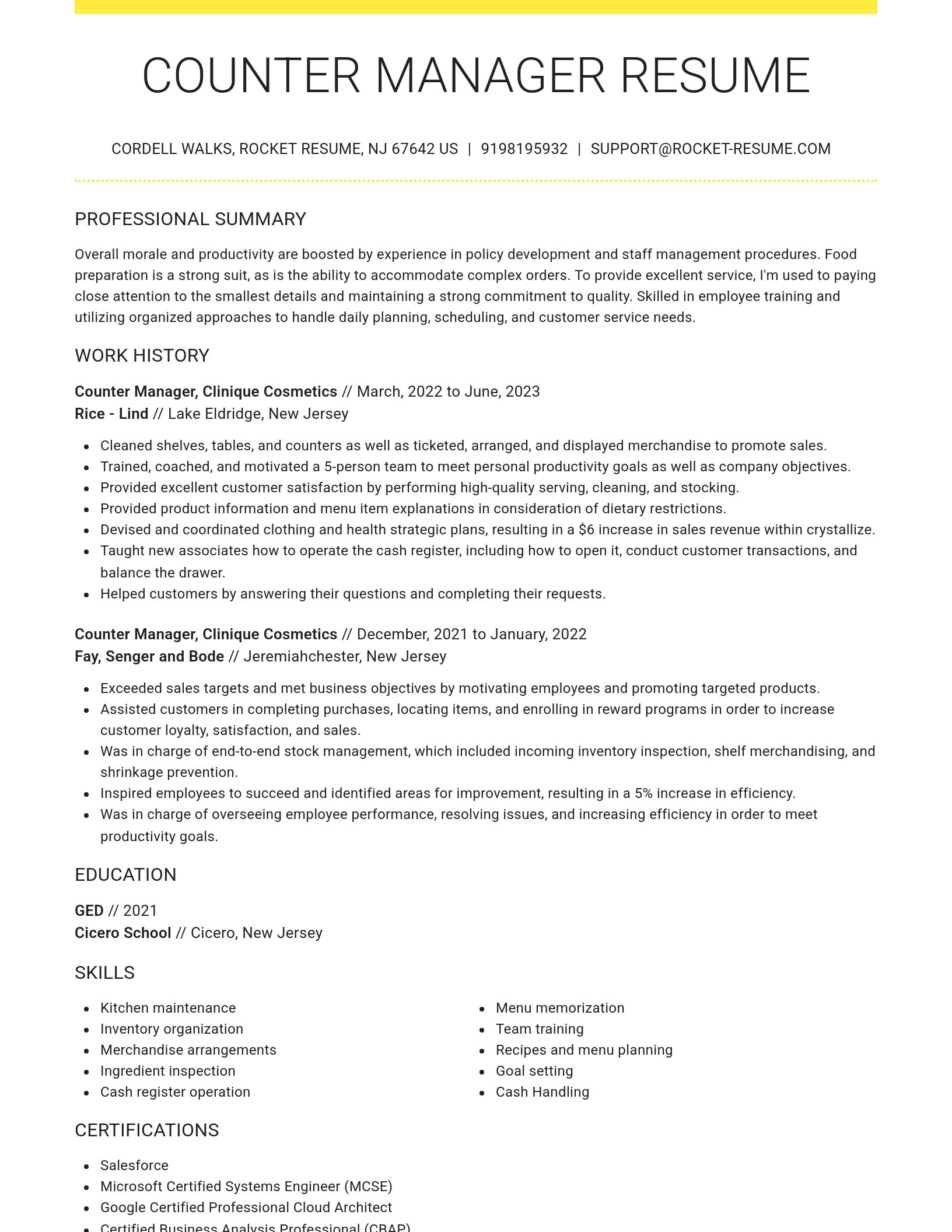 Grand resume template