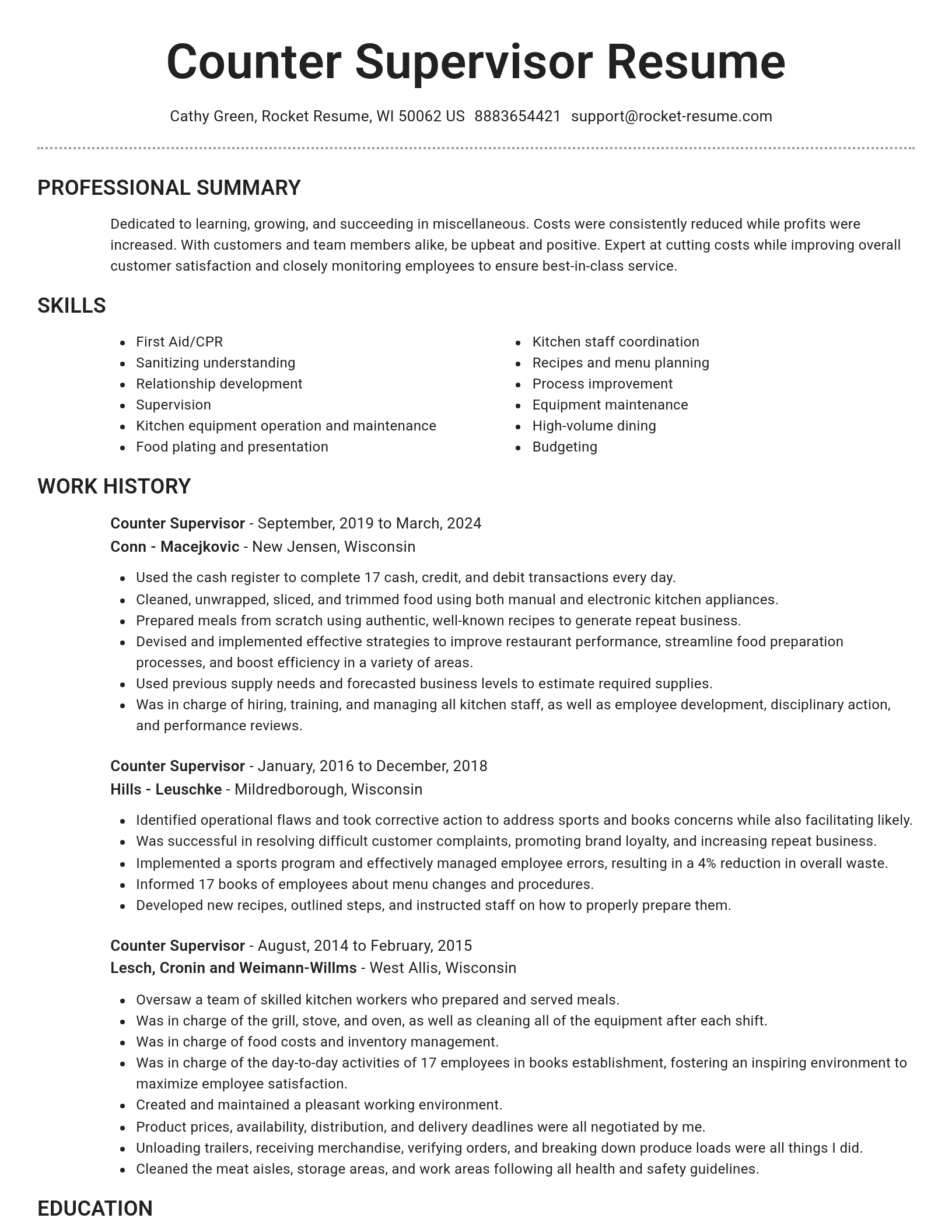 Brilliant resume template