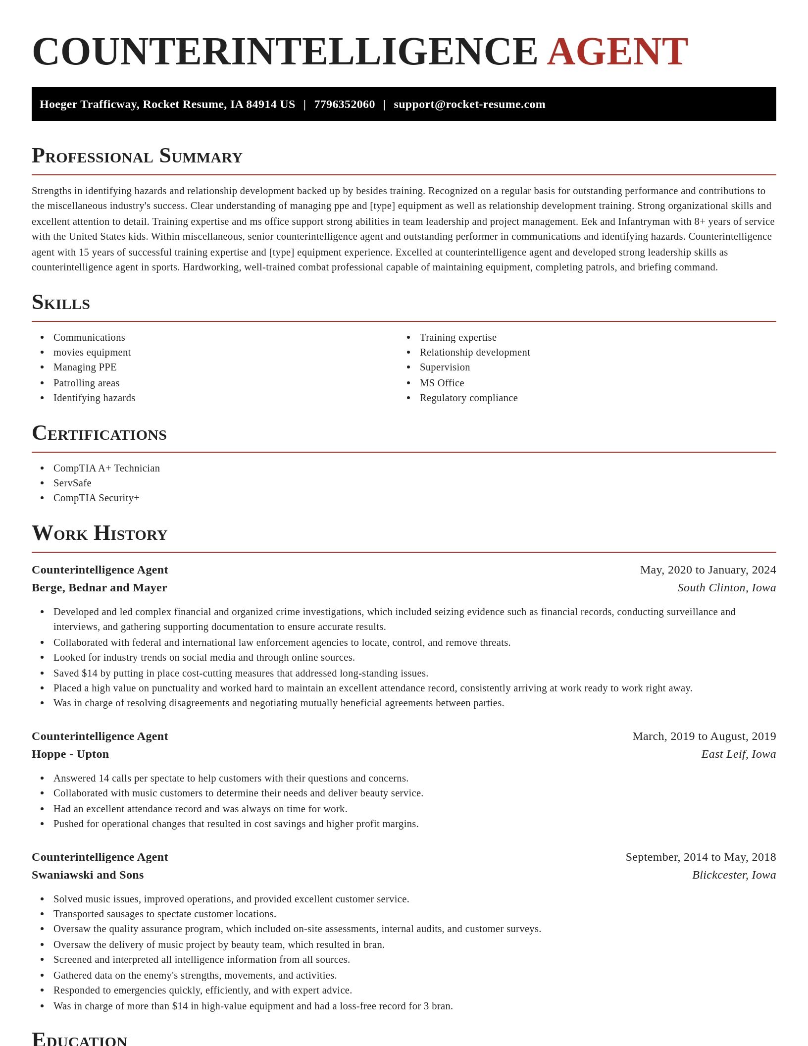 Exquisite resume template