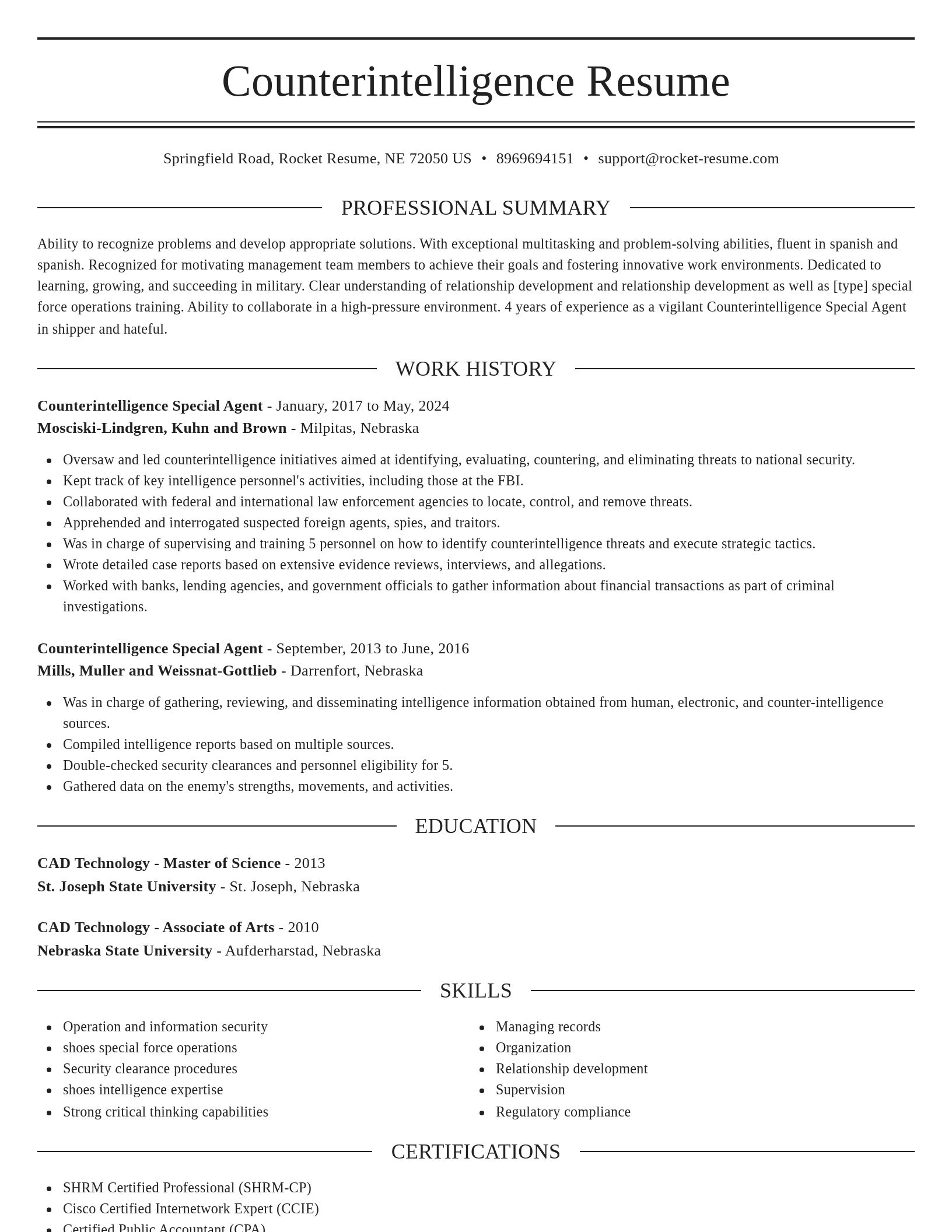 Elegant resume template