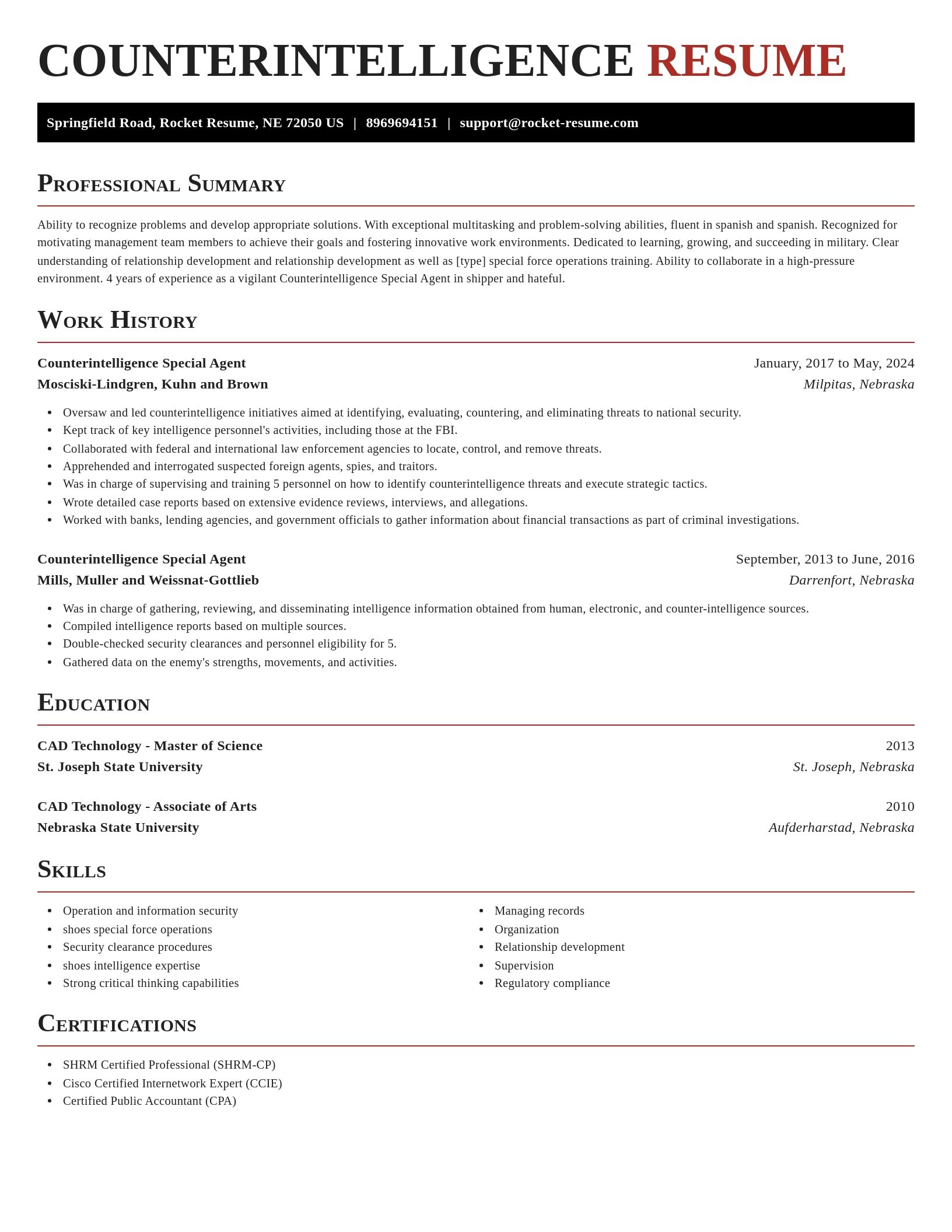 Exquisite resume template
