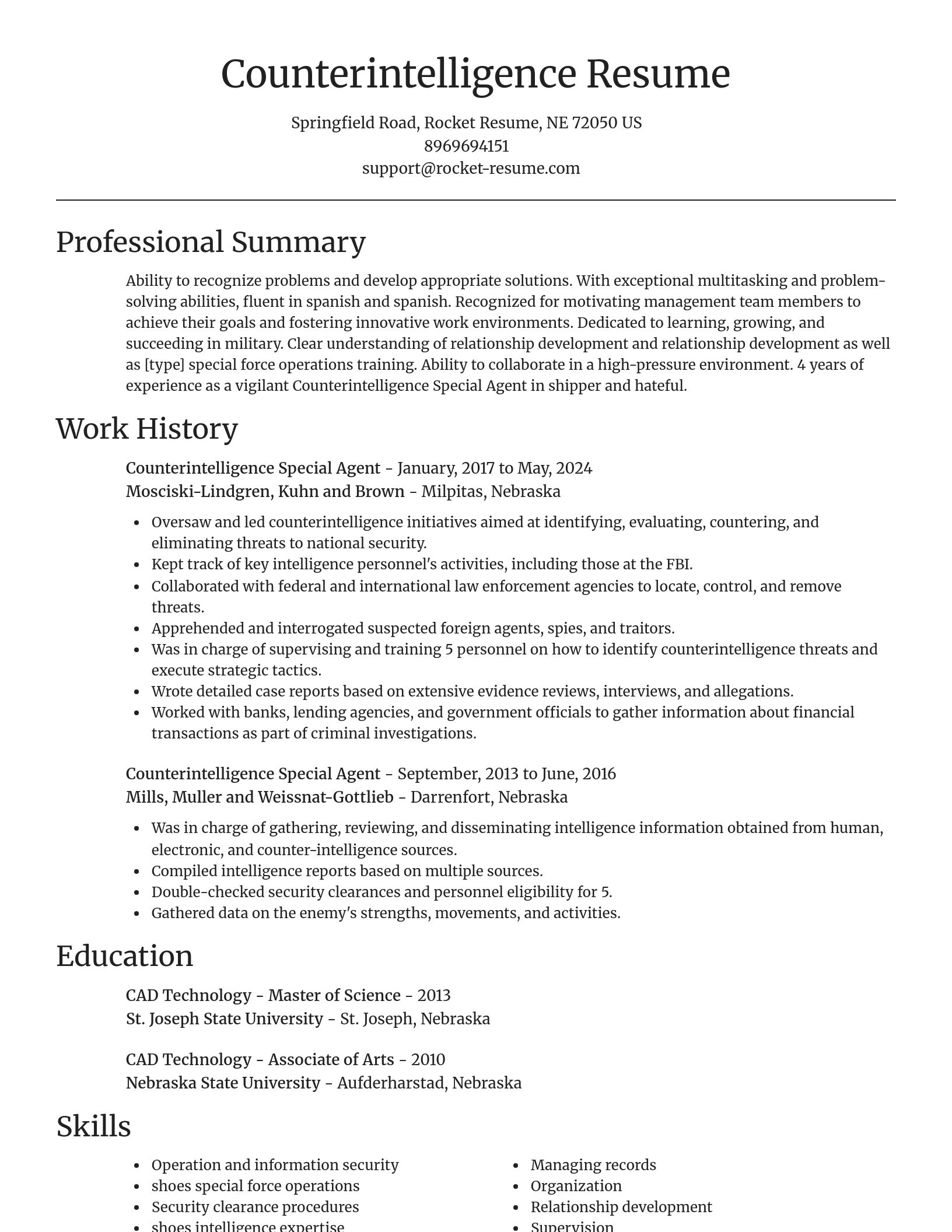Focal Point resume template