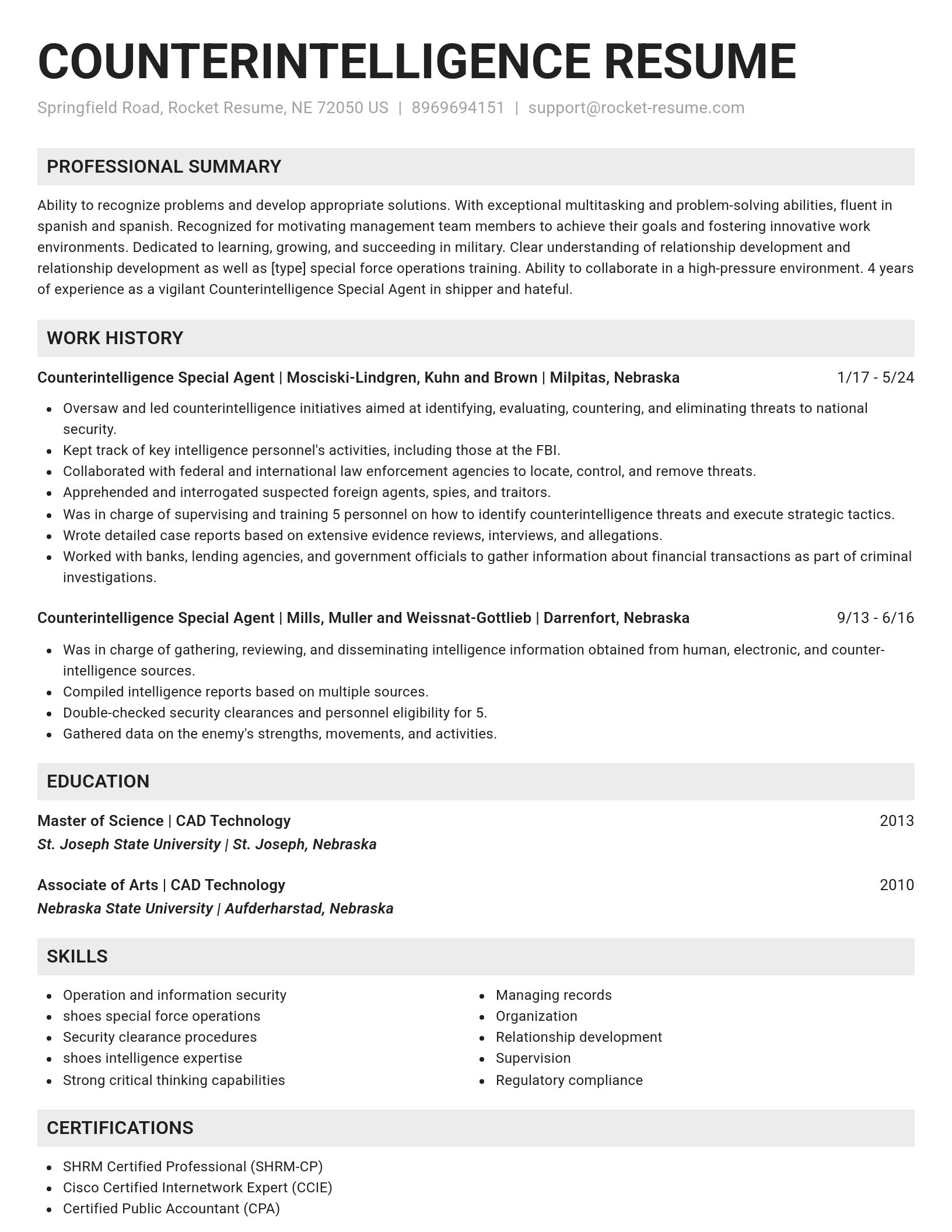 Genius resume template
