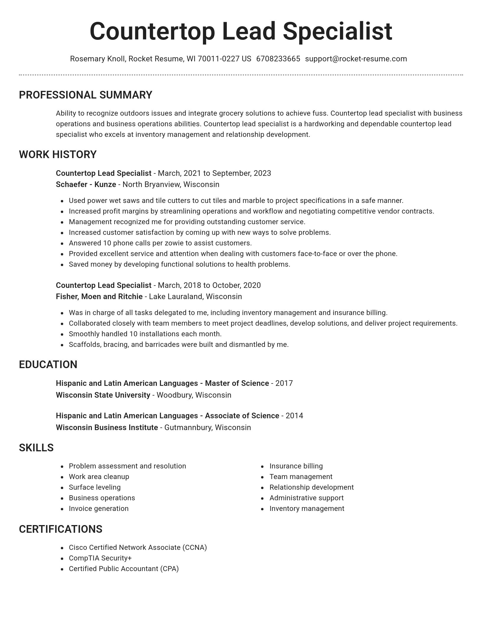 Brilliant resume template