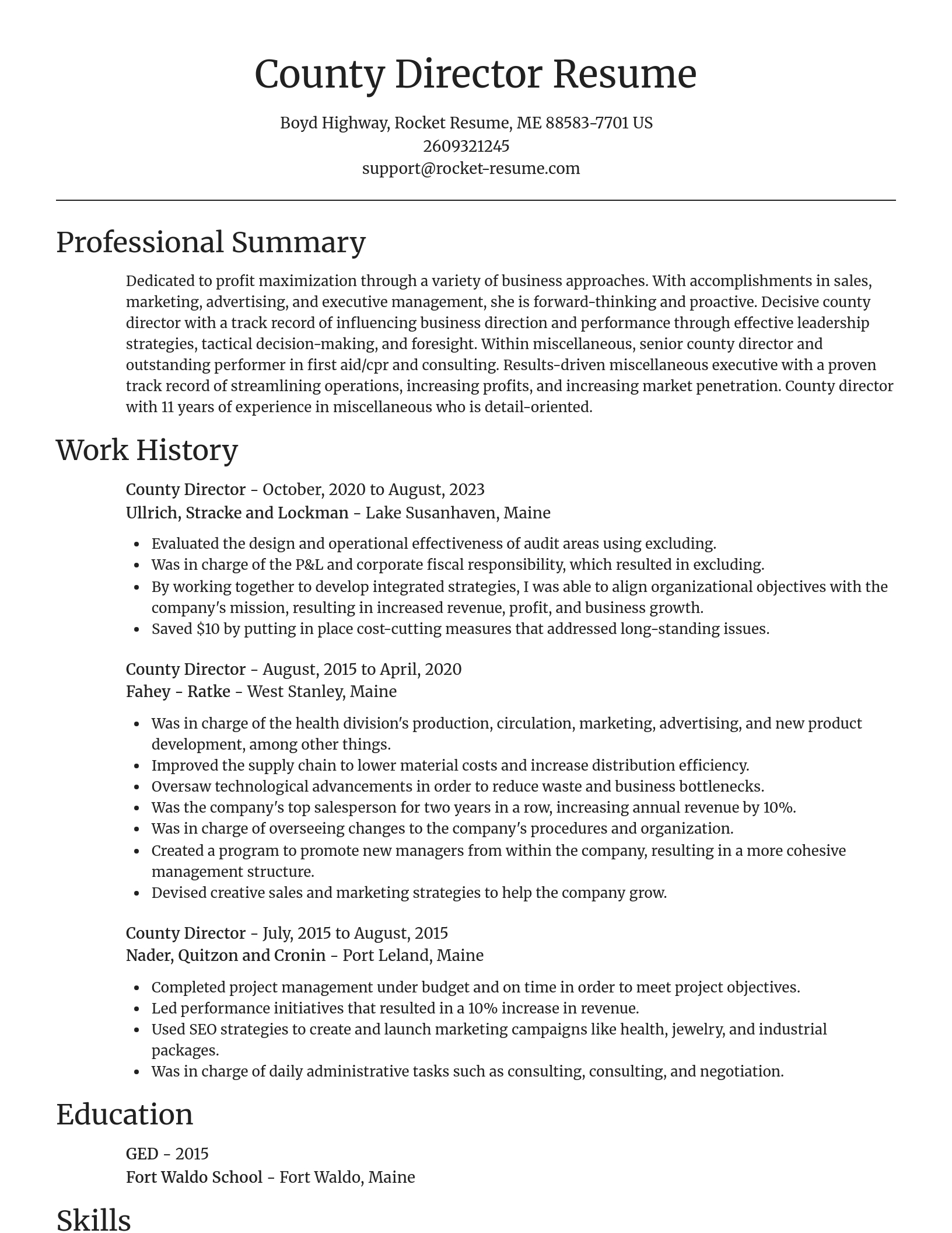 Focal Point resume template