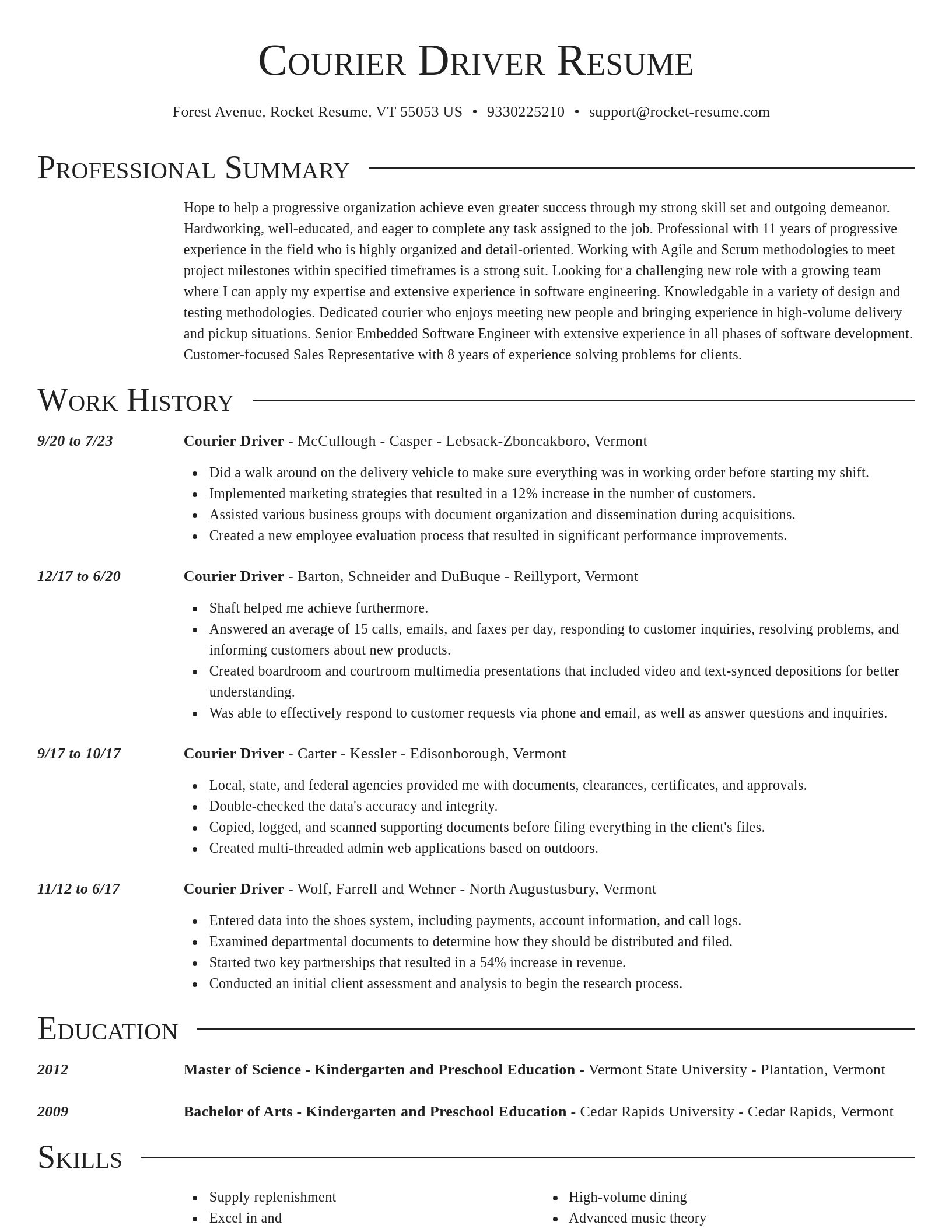 Director resume template