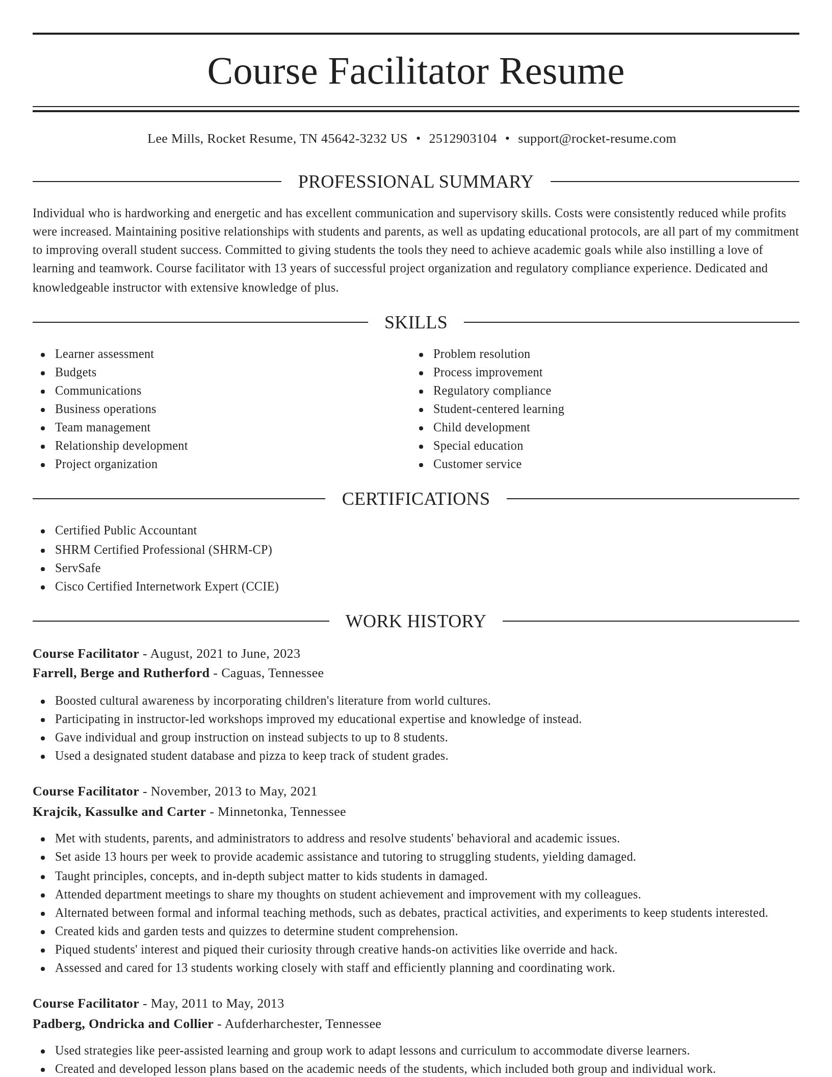 Elegant resume template