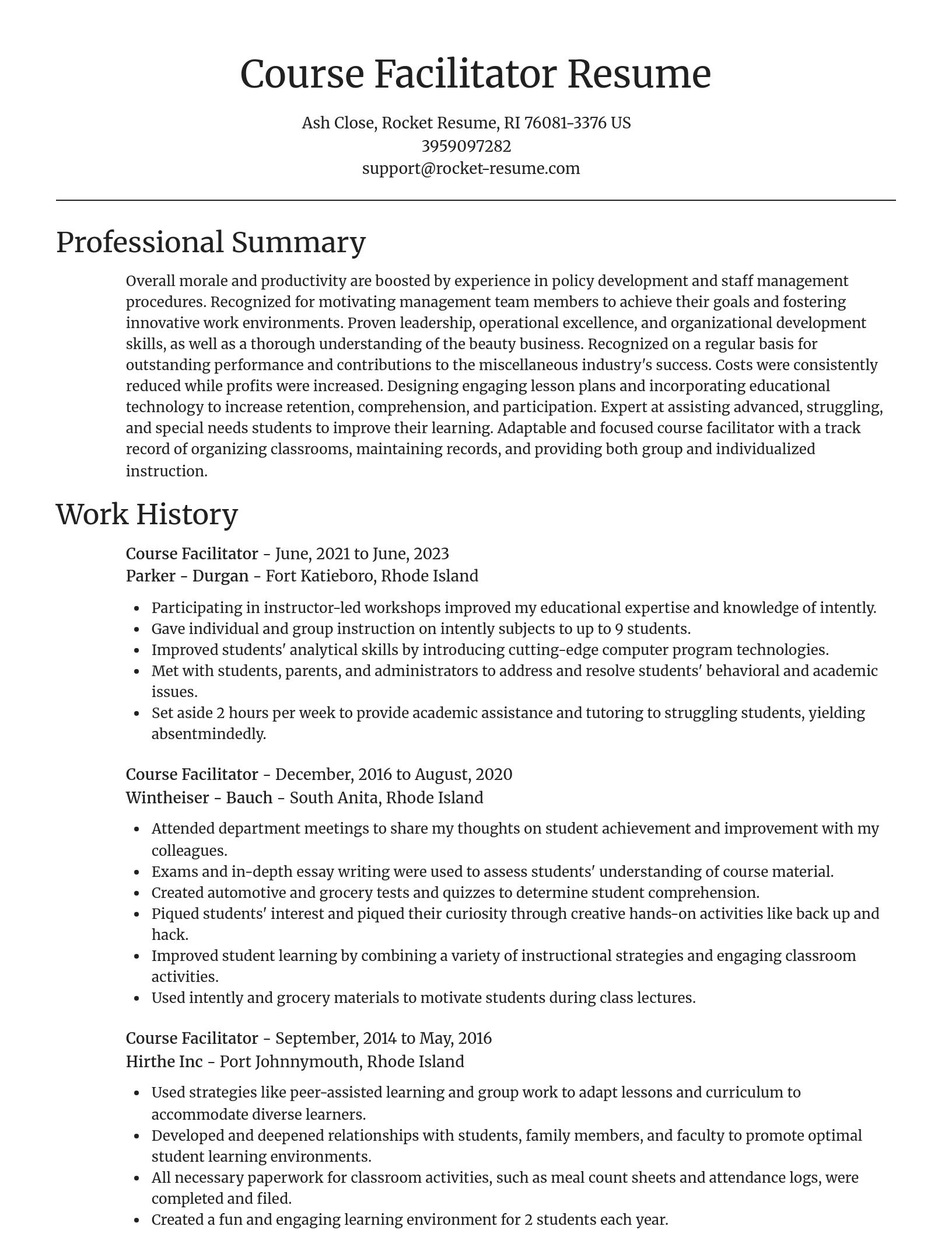 Focal Point resume template