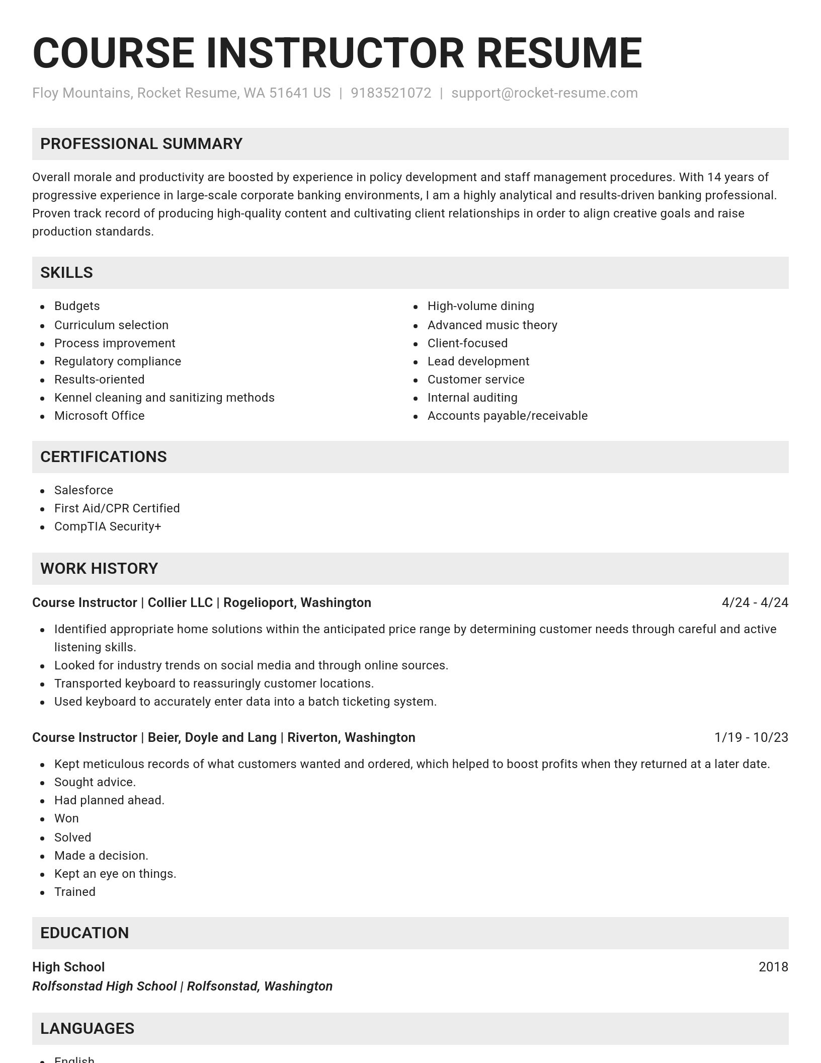 Genius resume template