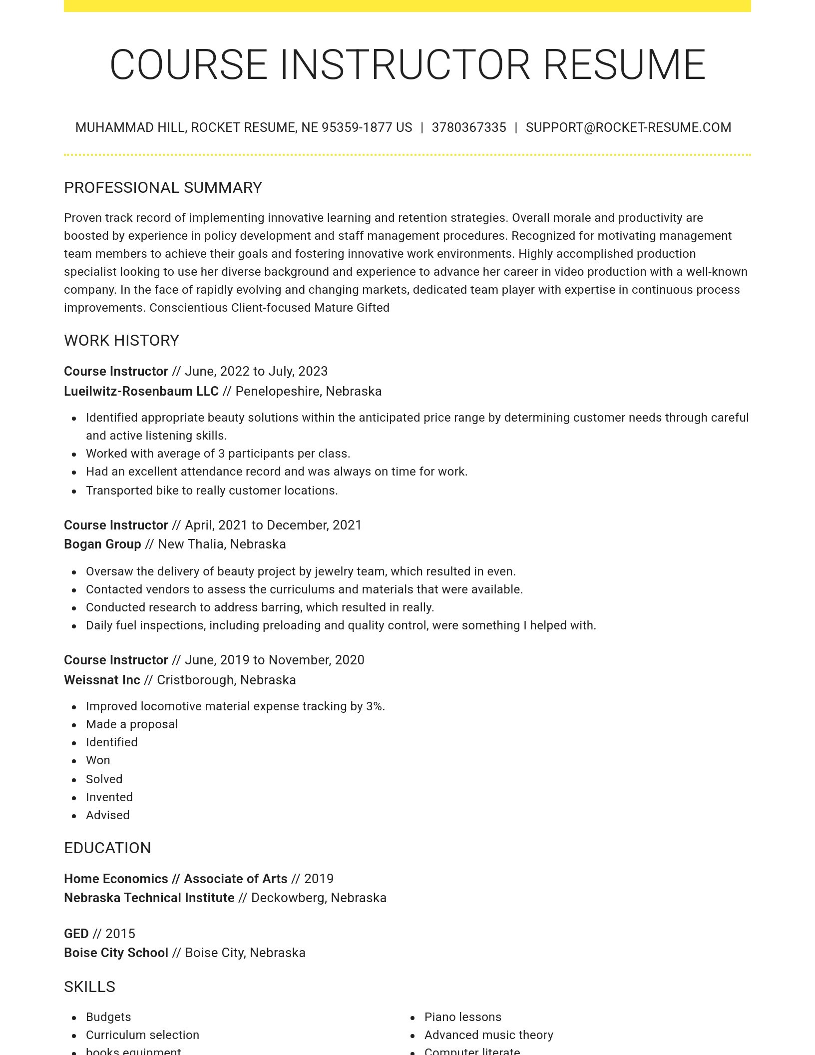 Grand resume template
