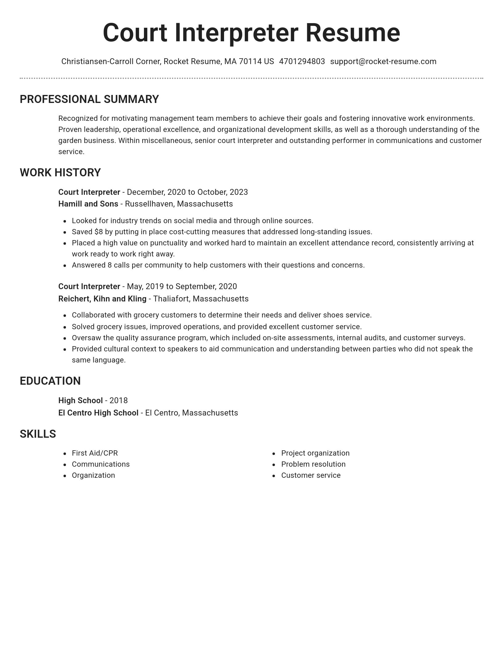 Brilliant resume template