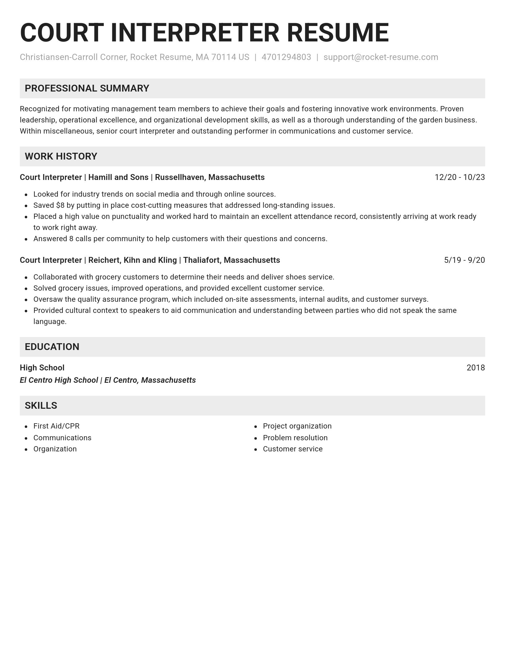 Genius resume template