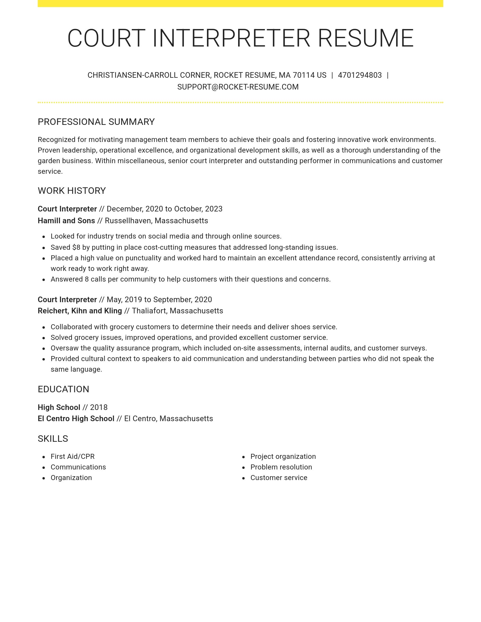 Grand resume template