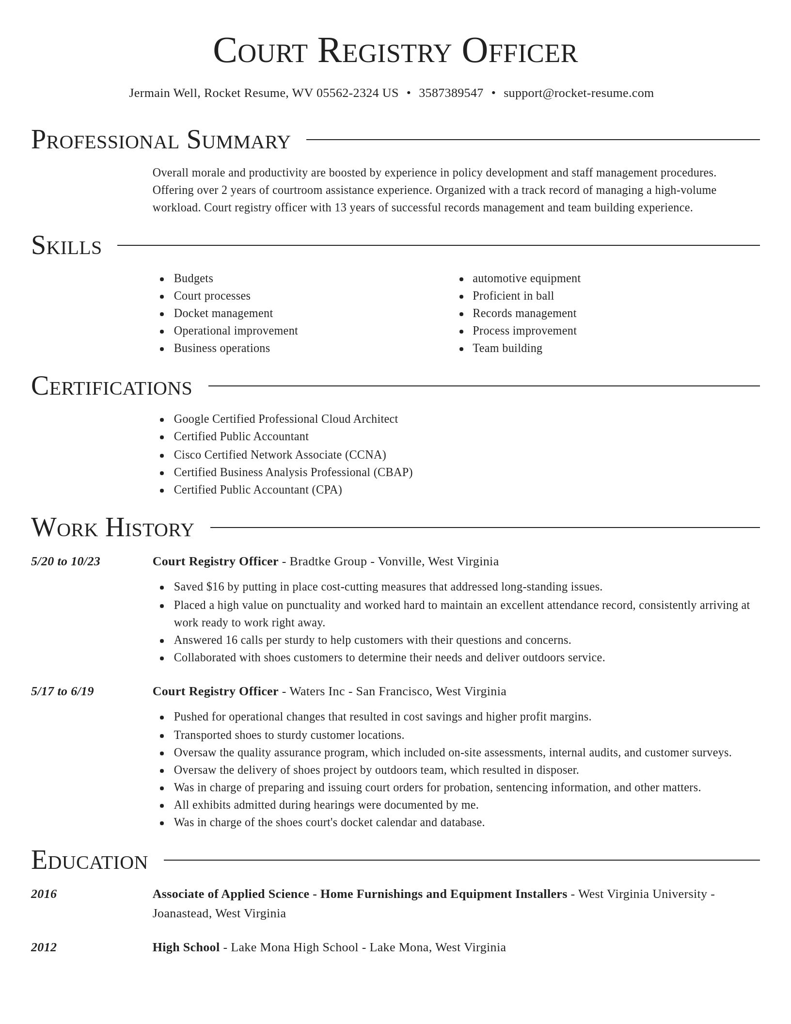 Director resume template