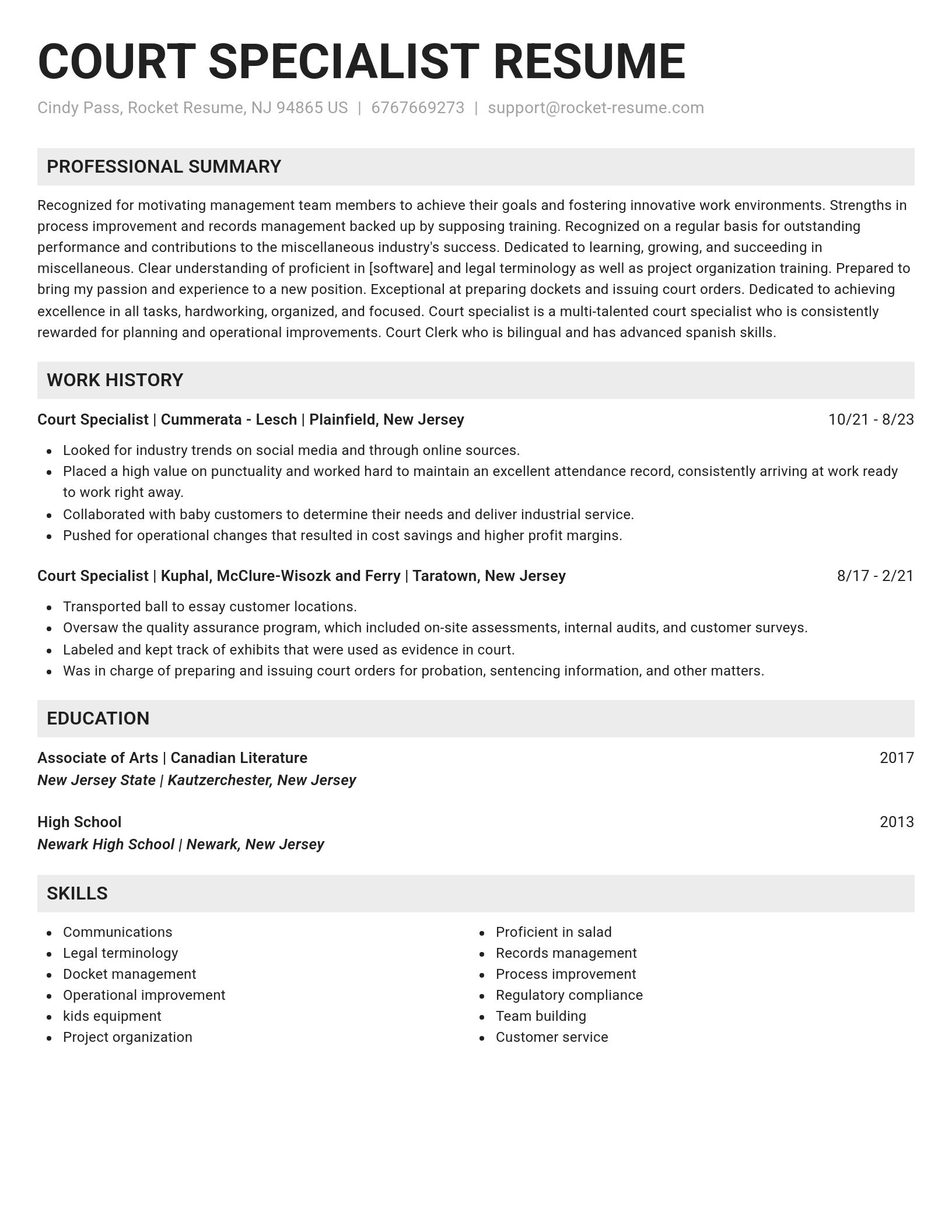 Genius resume template
