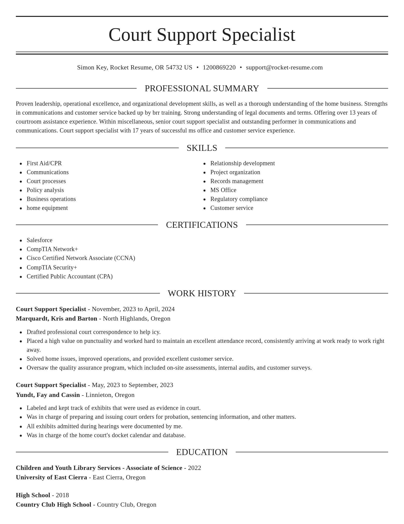 Elegant resume template