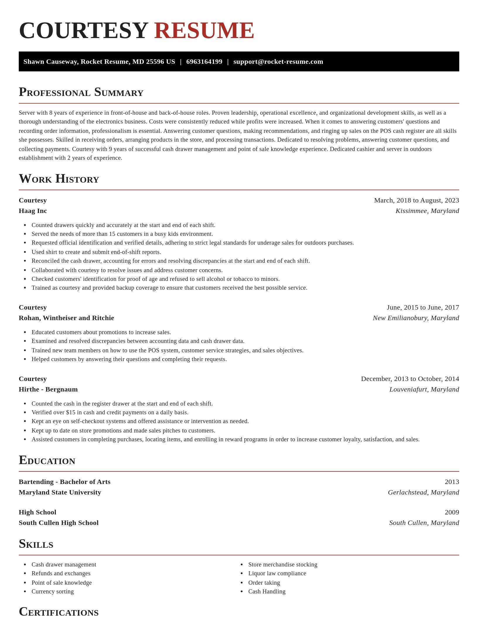 Exquisite resume template