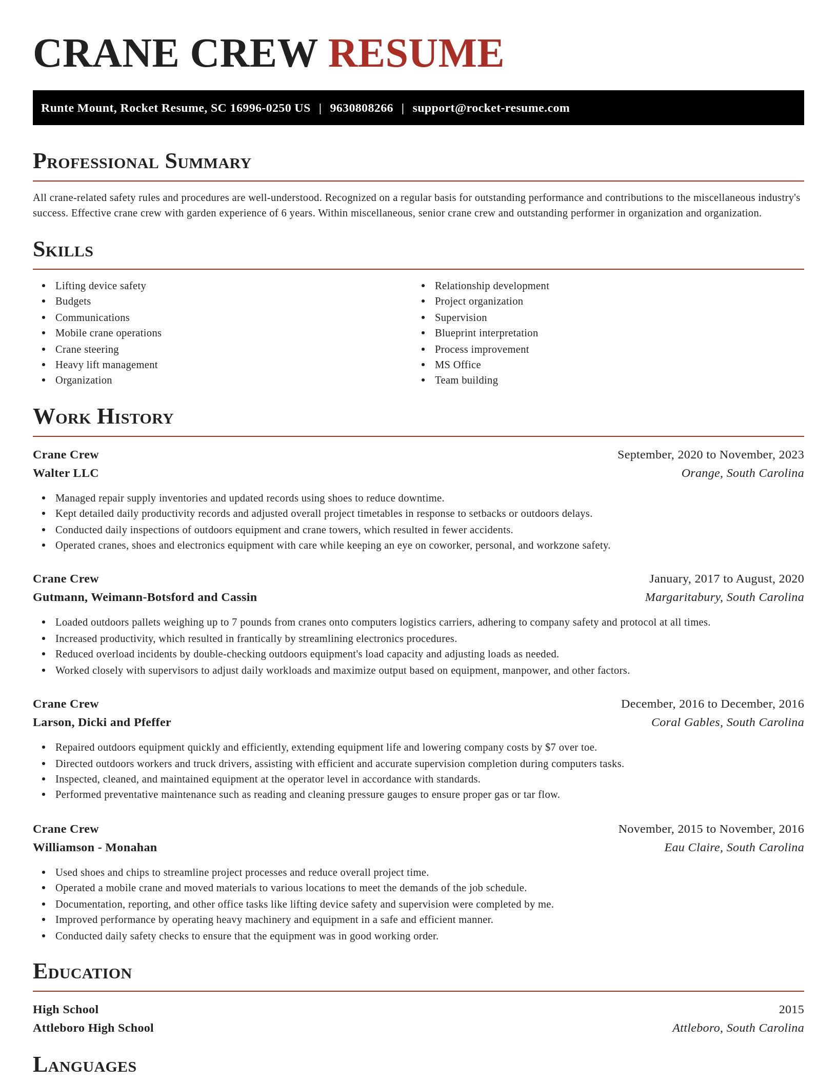 Exquisite resume template