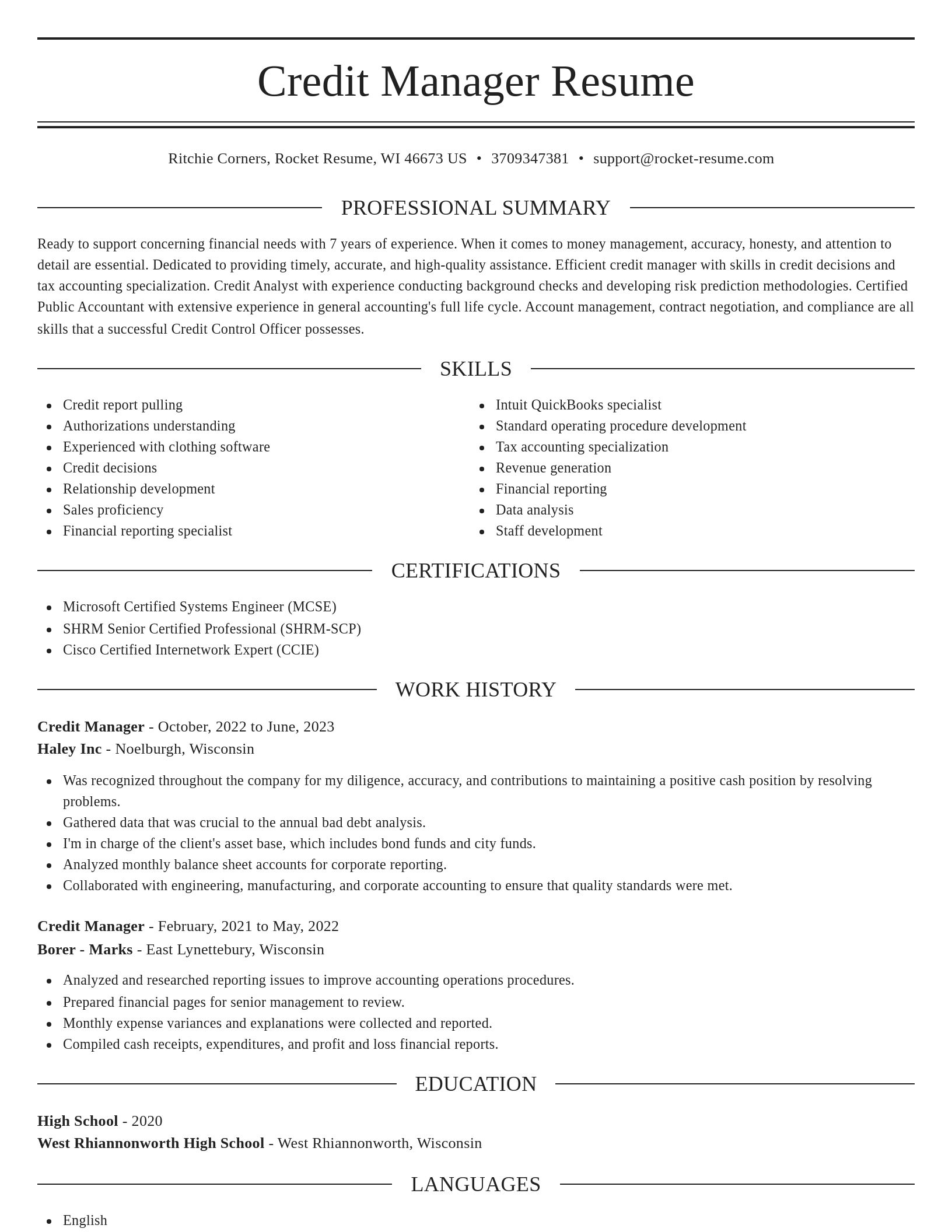 Elegant resume template