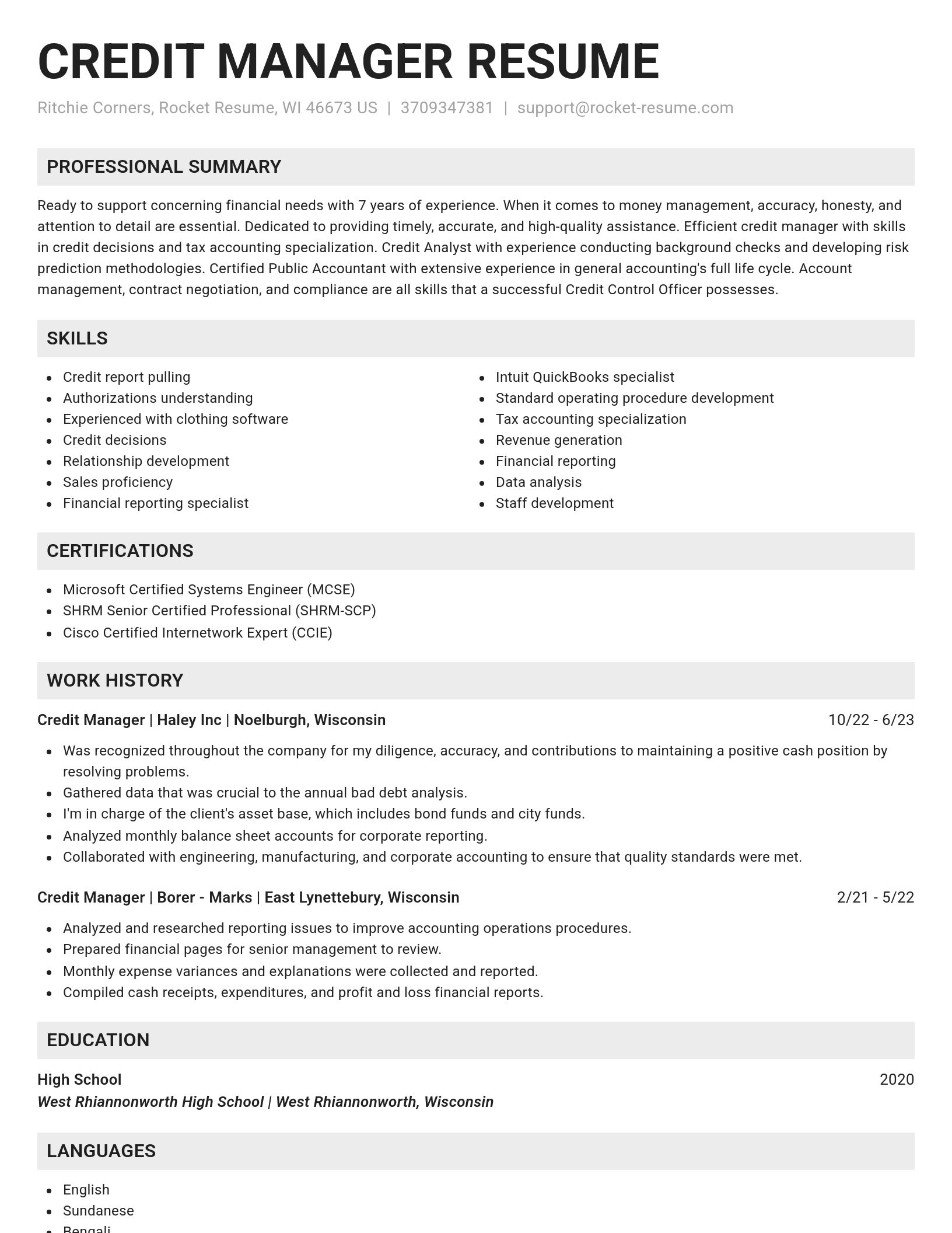 Genius resume template
