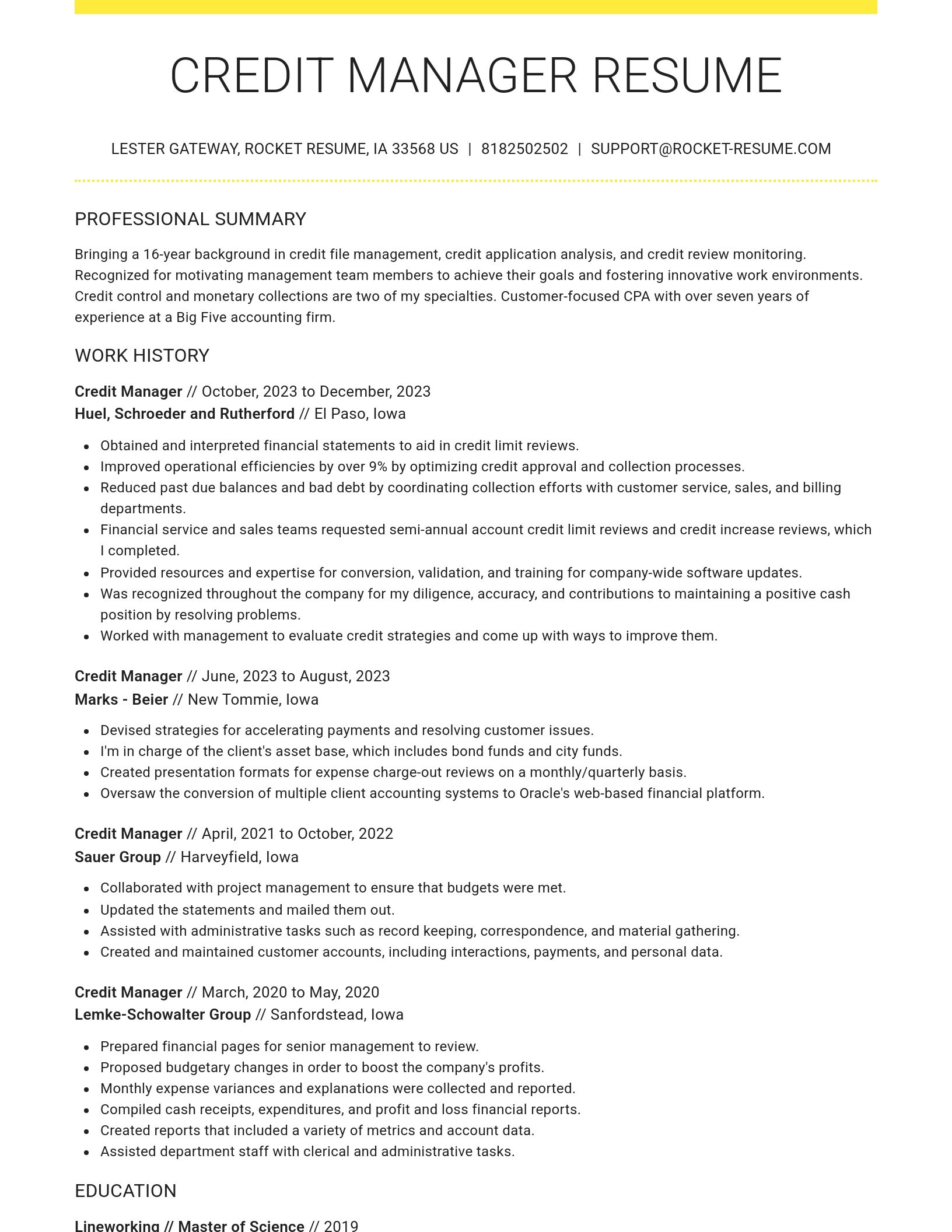 Grand resume template