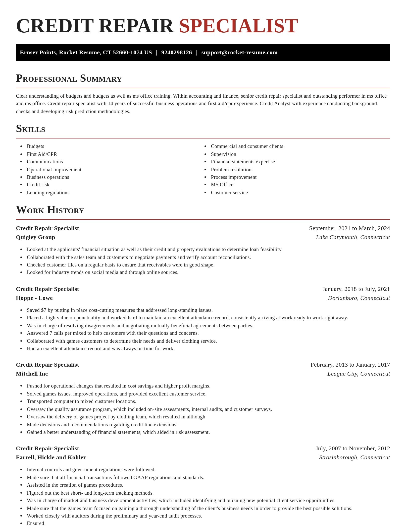 Exquisite resume template