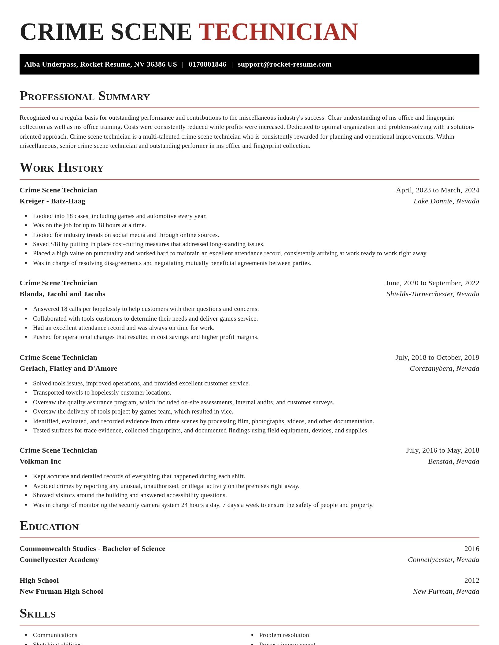 Exquisite resume template