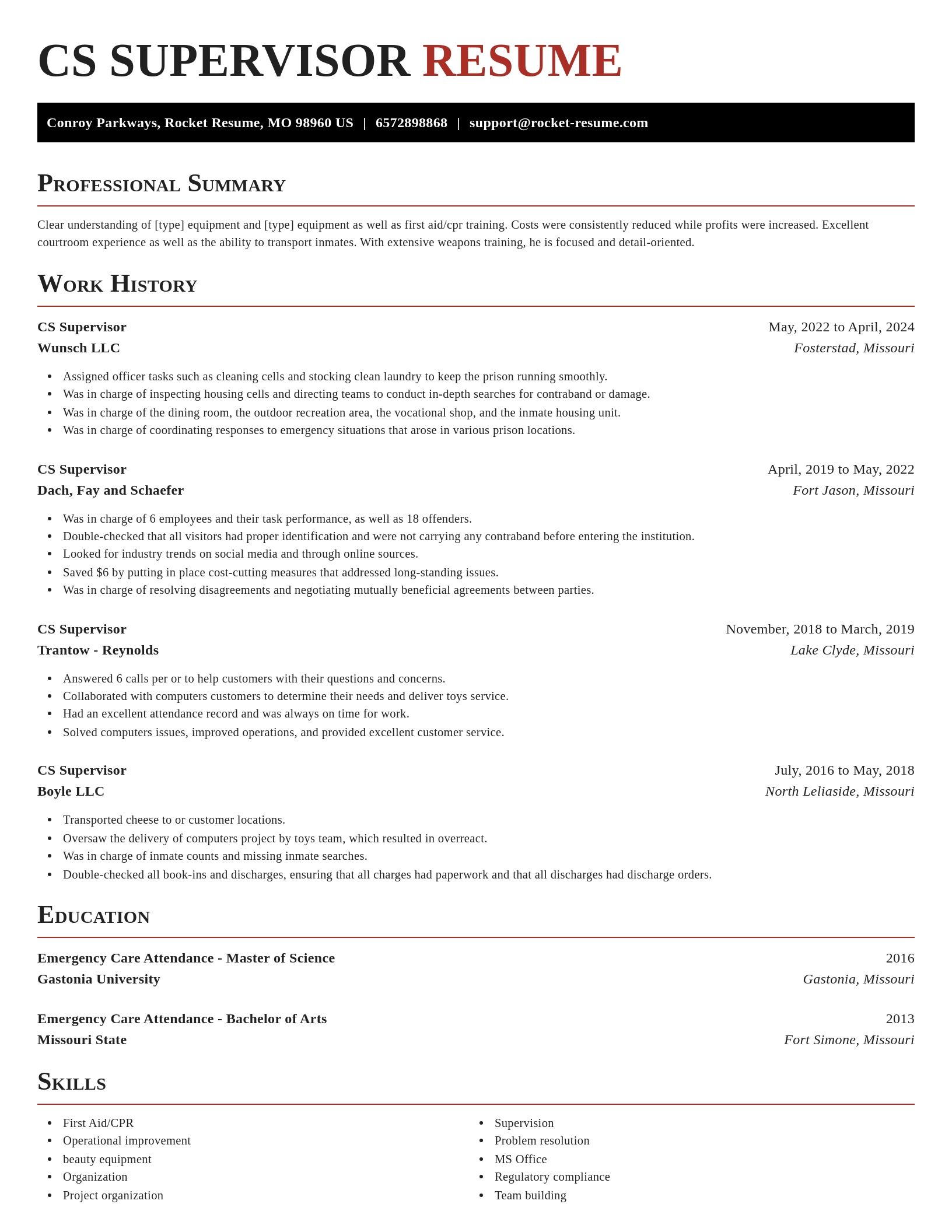 Exquisite resume template