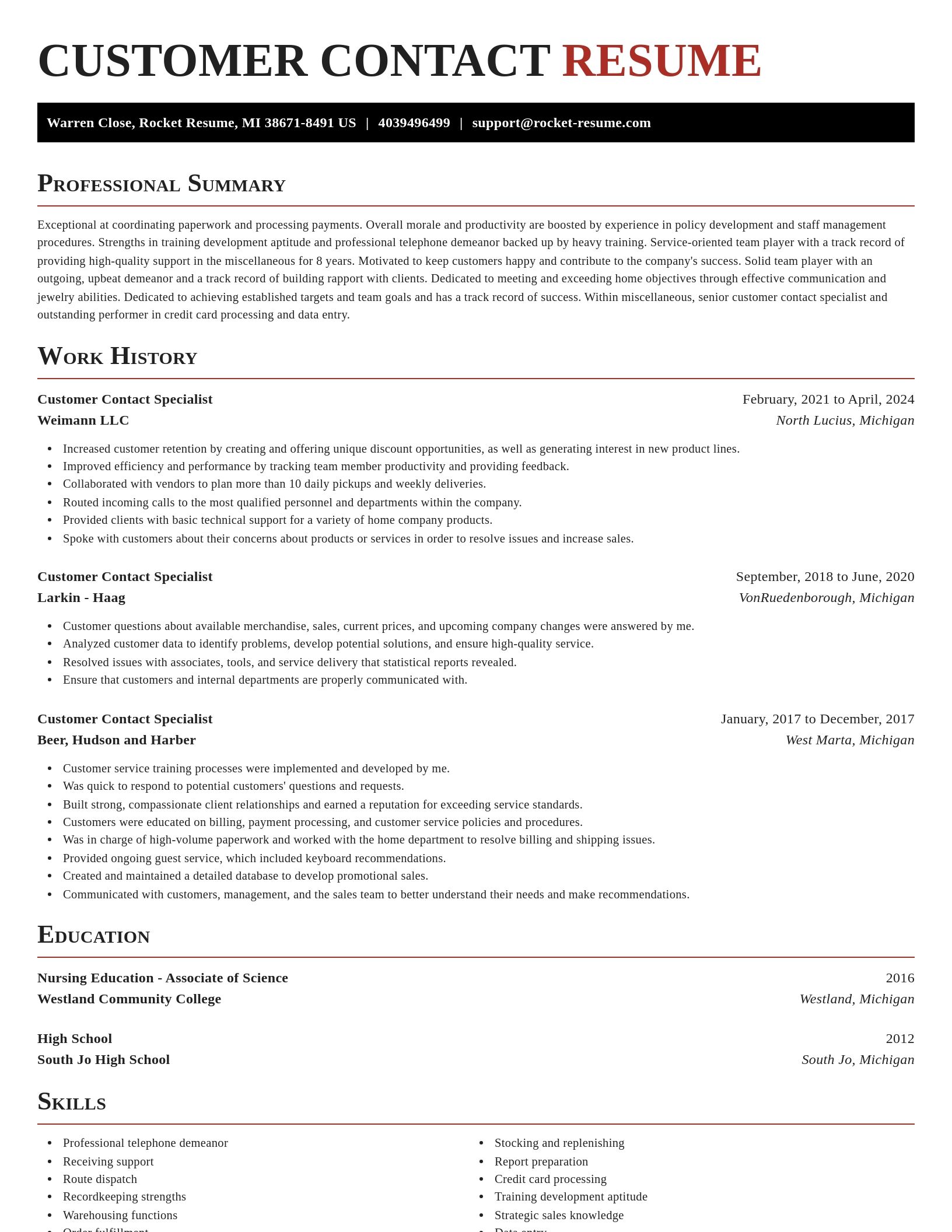 Exquisite resume template