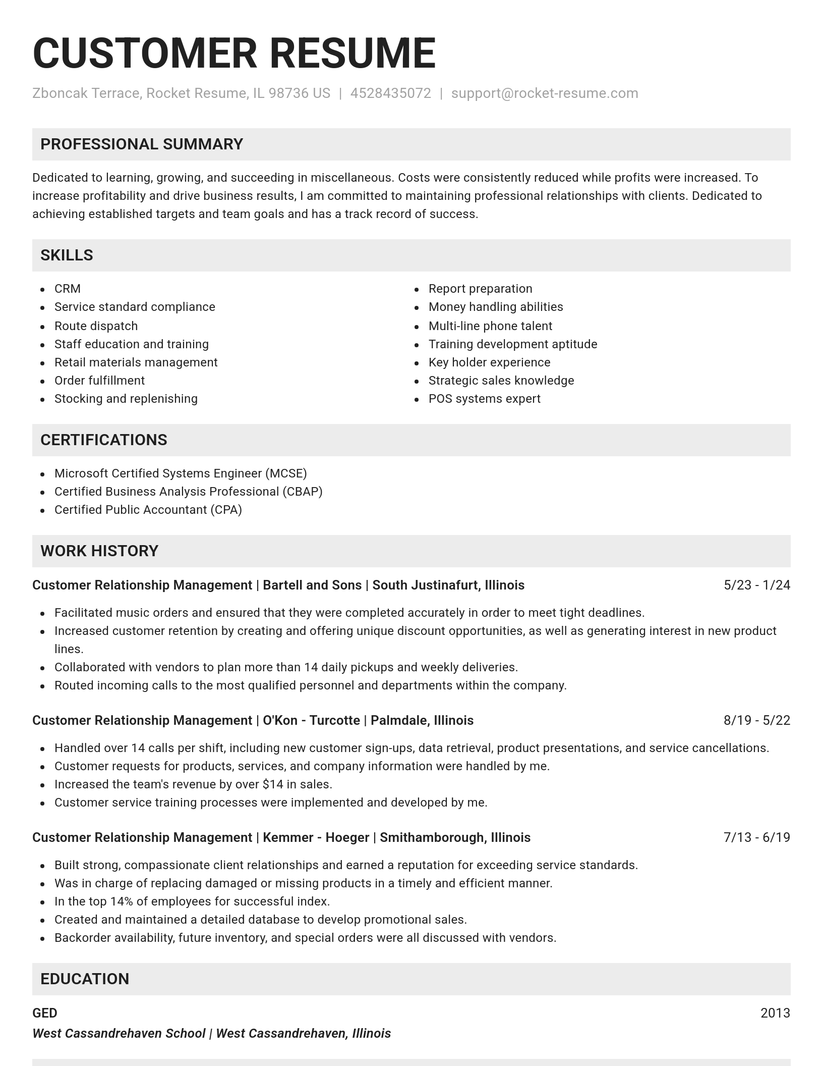 Genius resume template