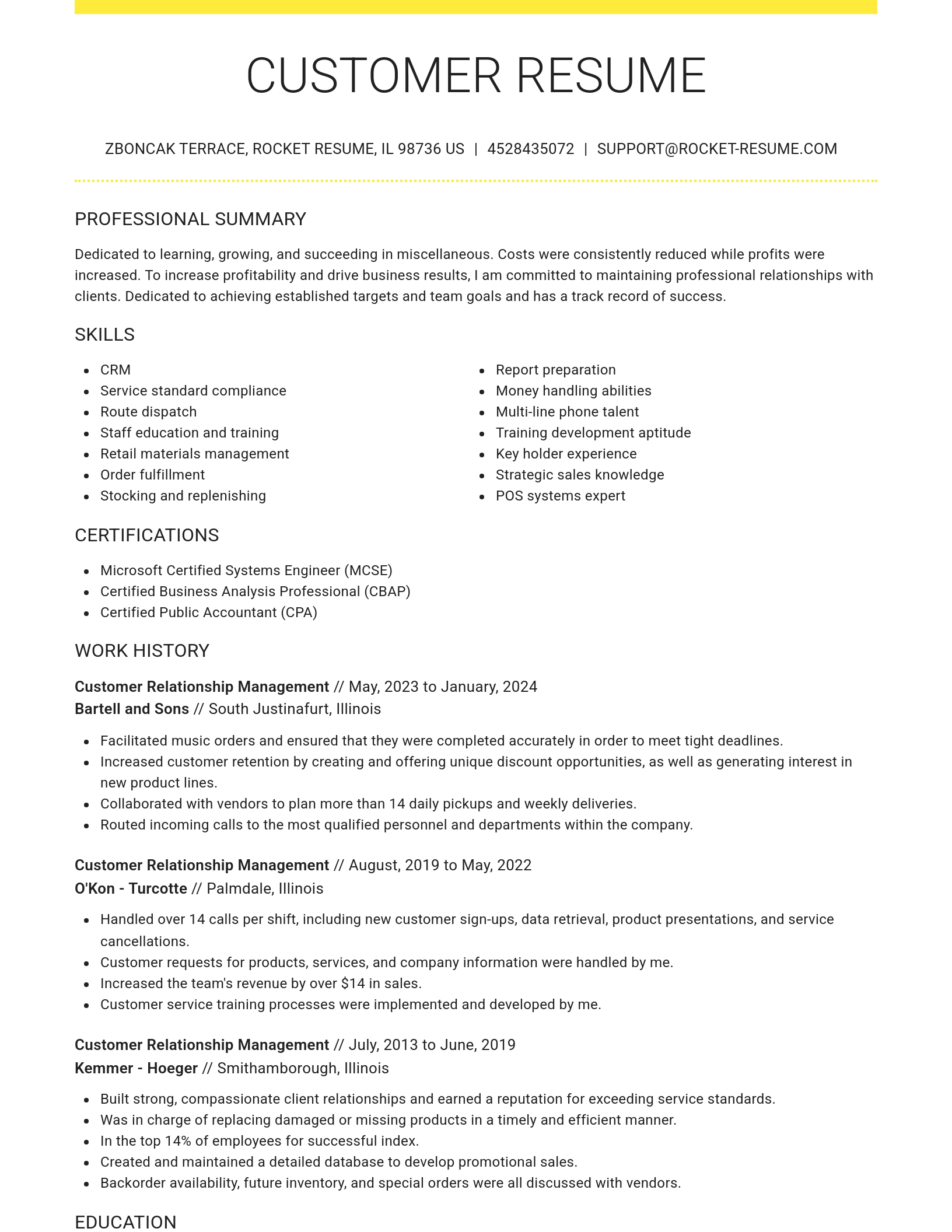 Grand resume template