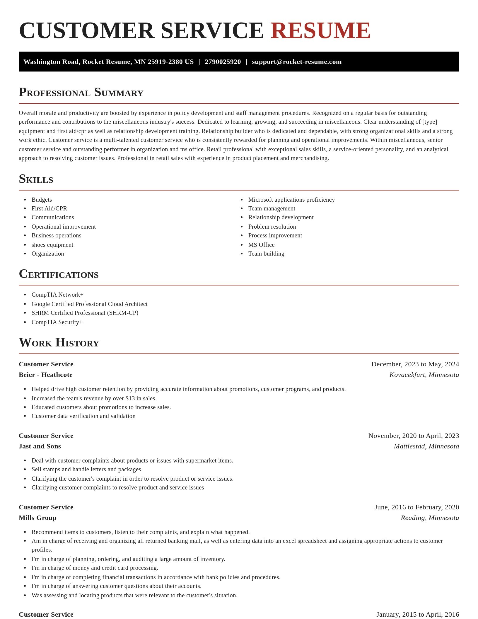 Exquisite resume template