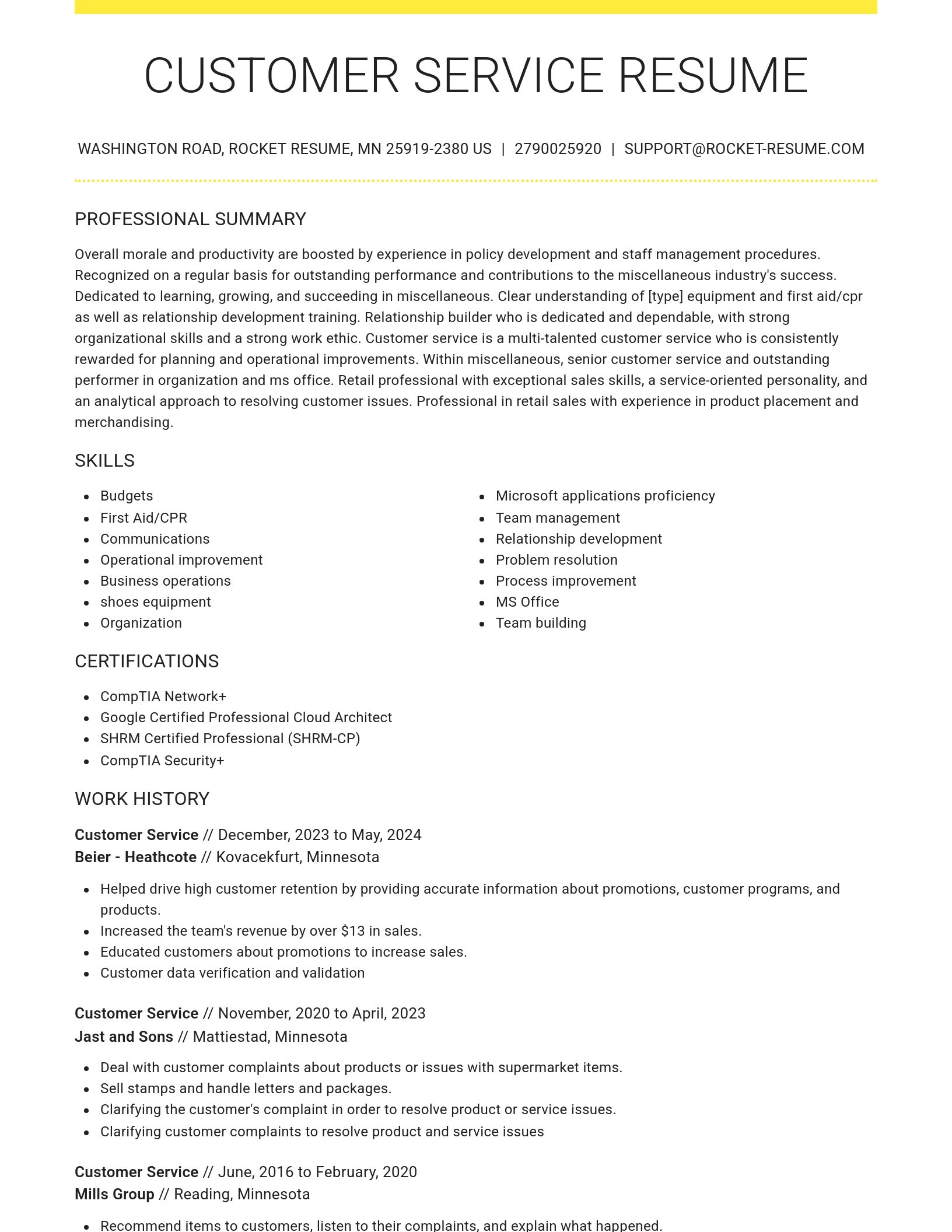 Grand resume template