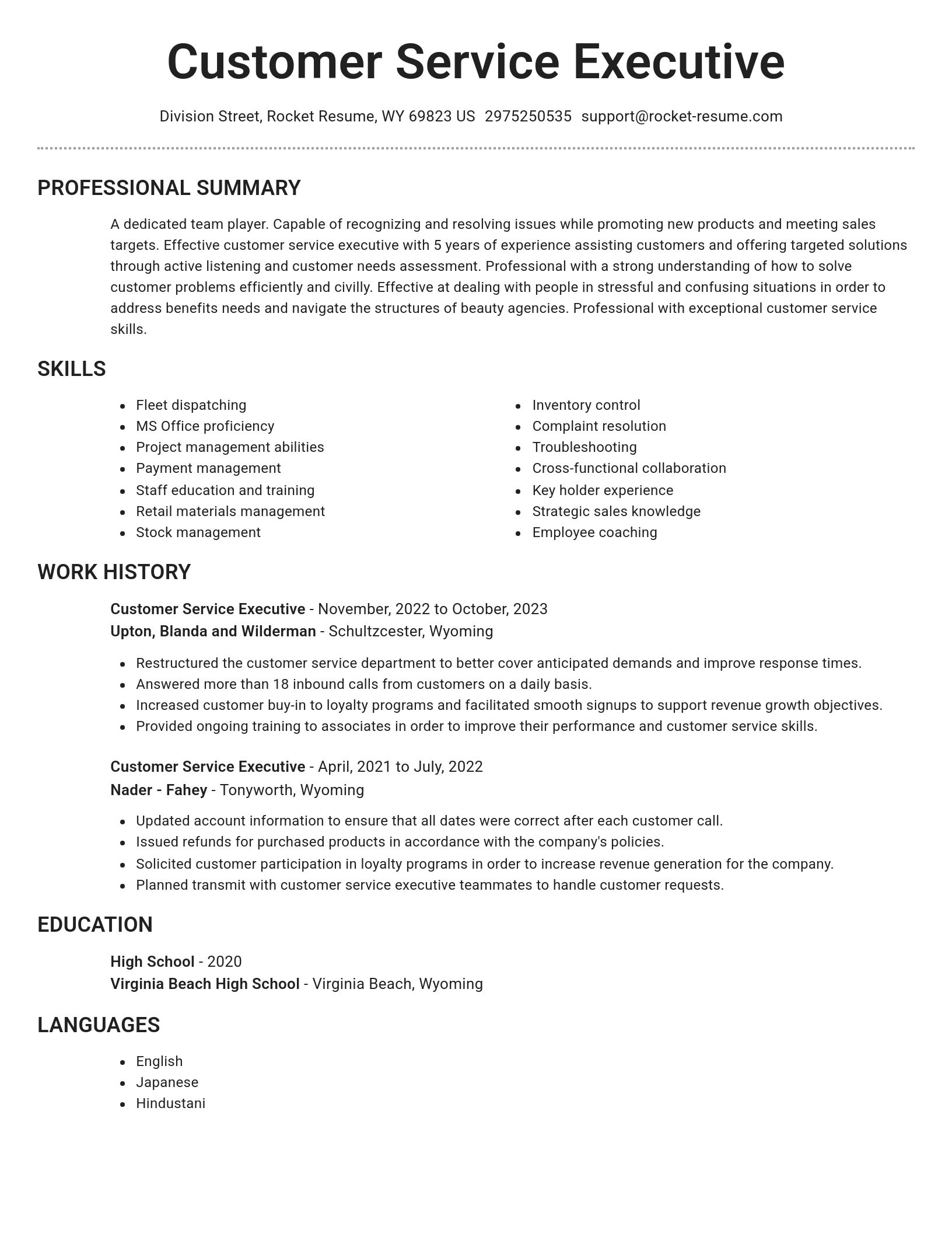 Brilliant resume template