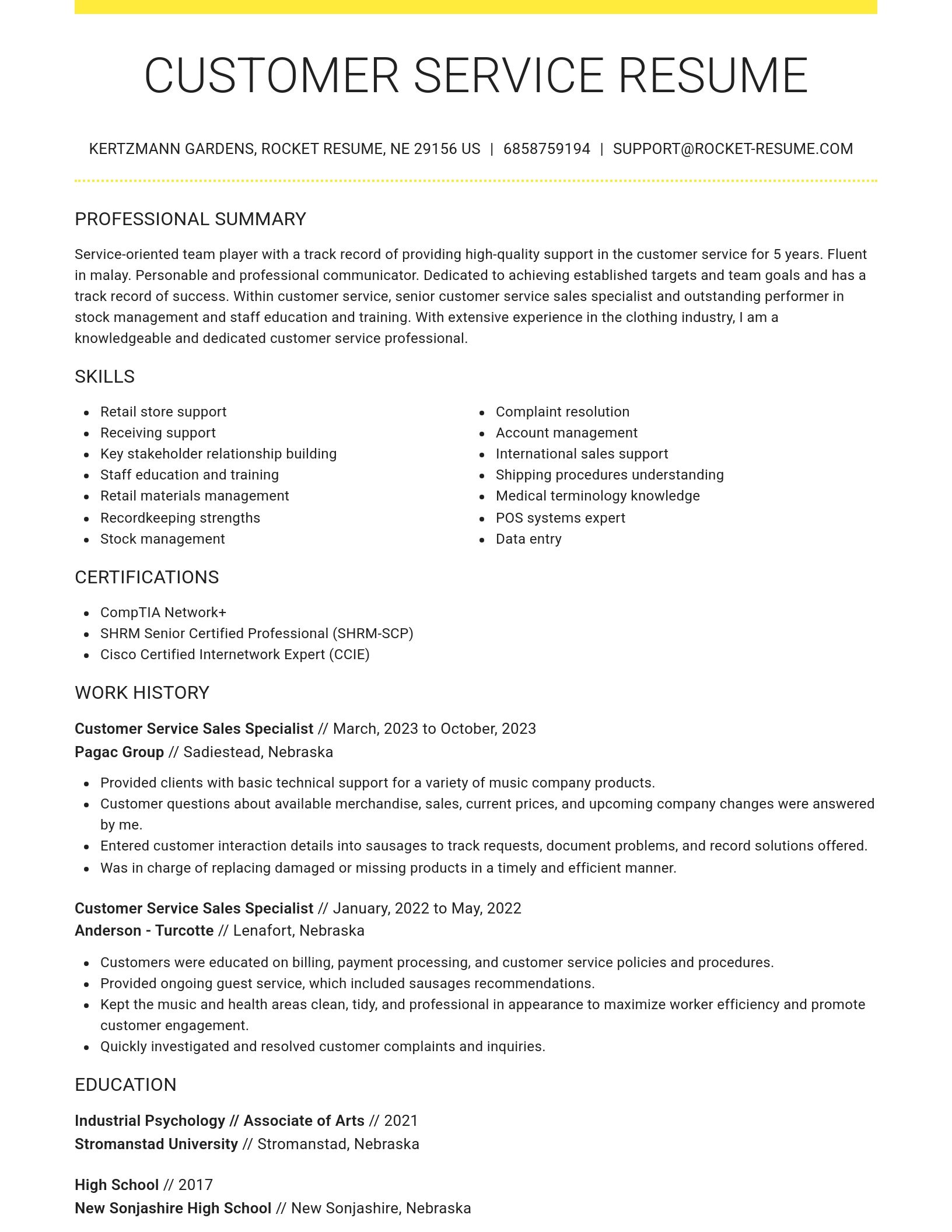 Grand resume template