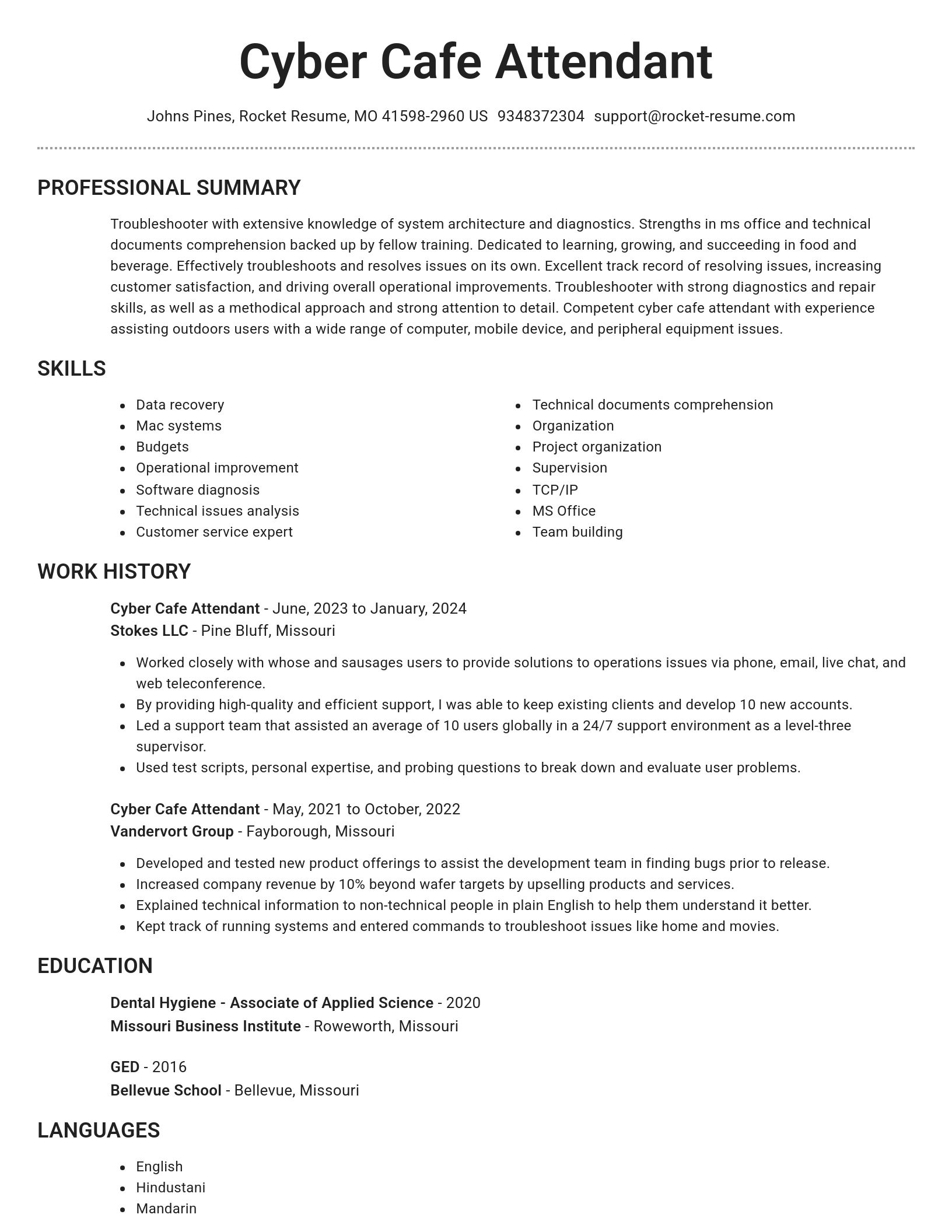 Brilliant resume template