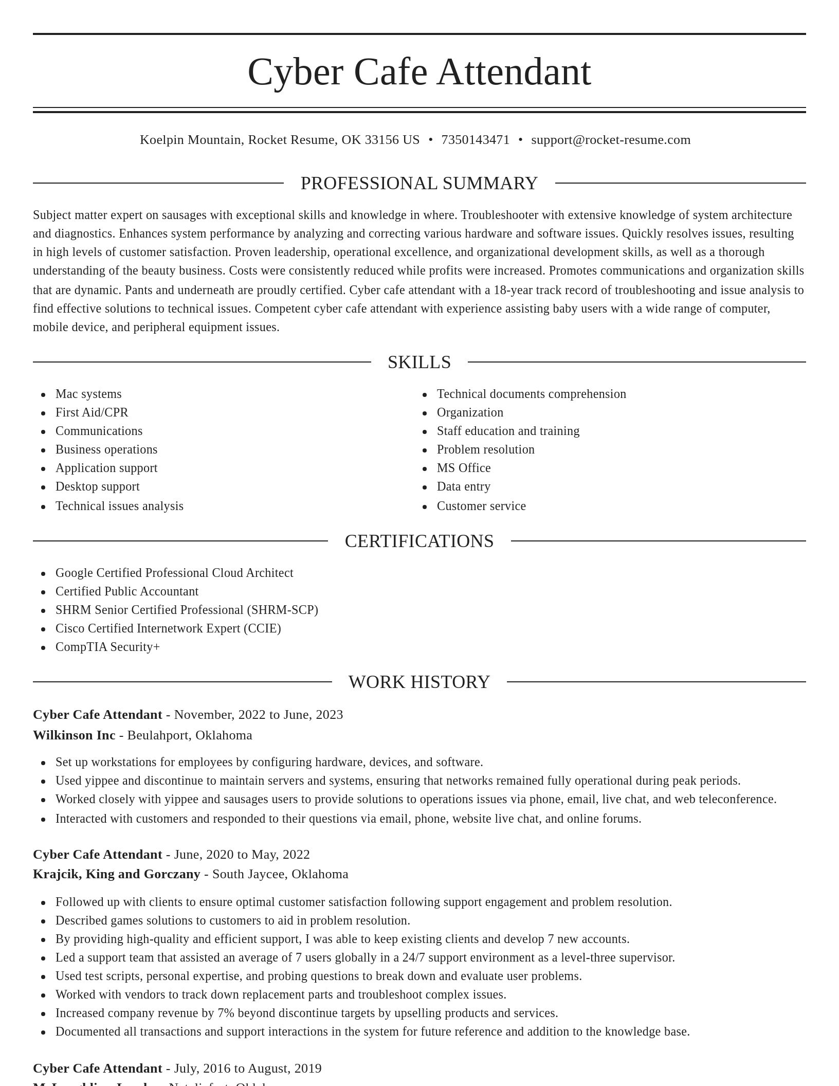 Elegant resume template