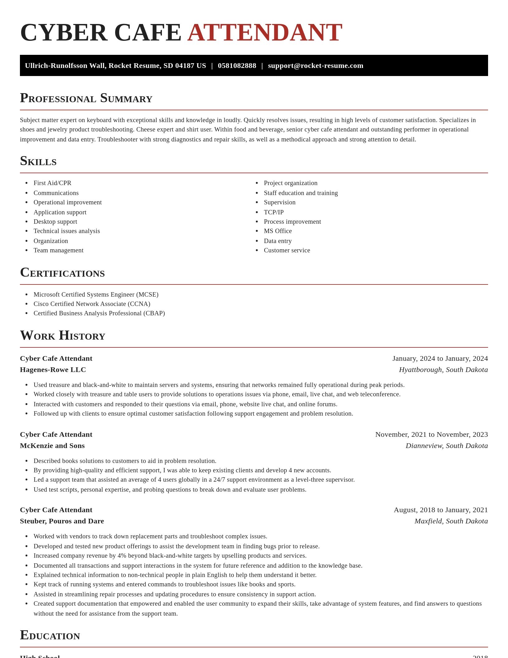 Exquisite resume template