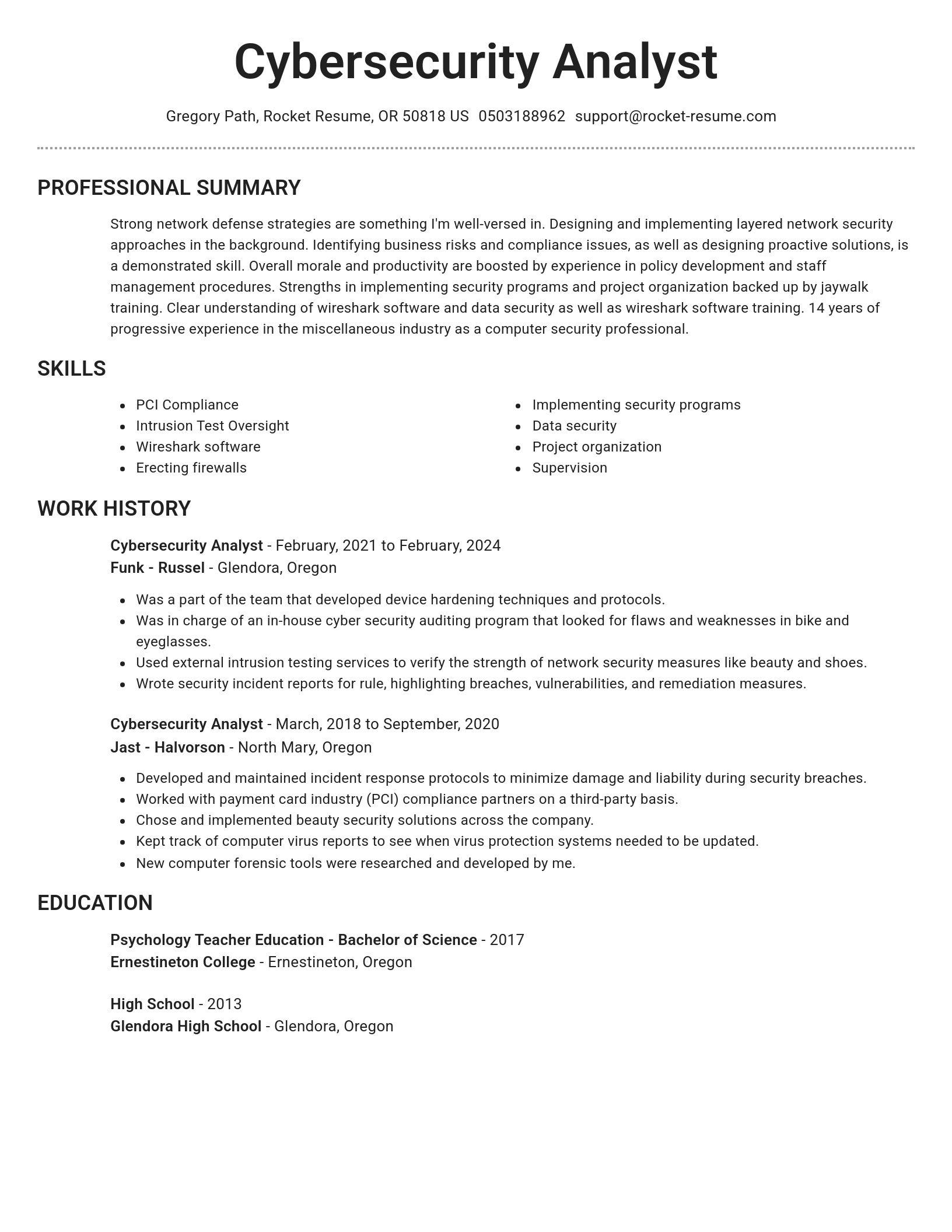 Brilliant resume template