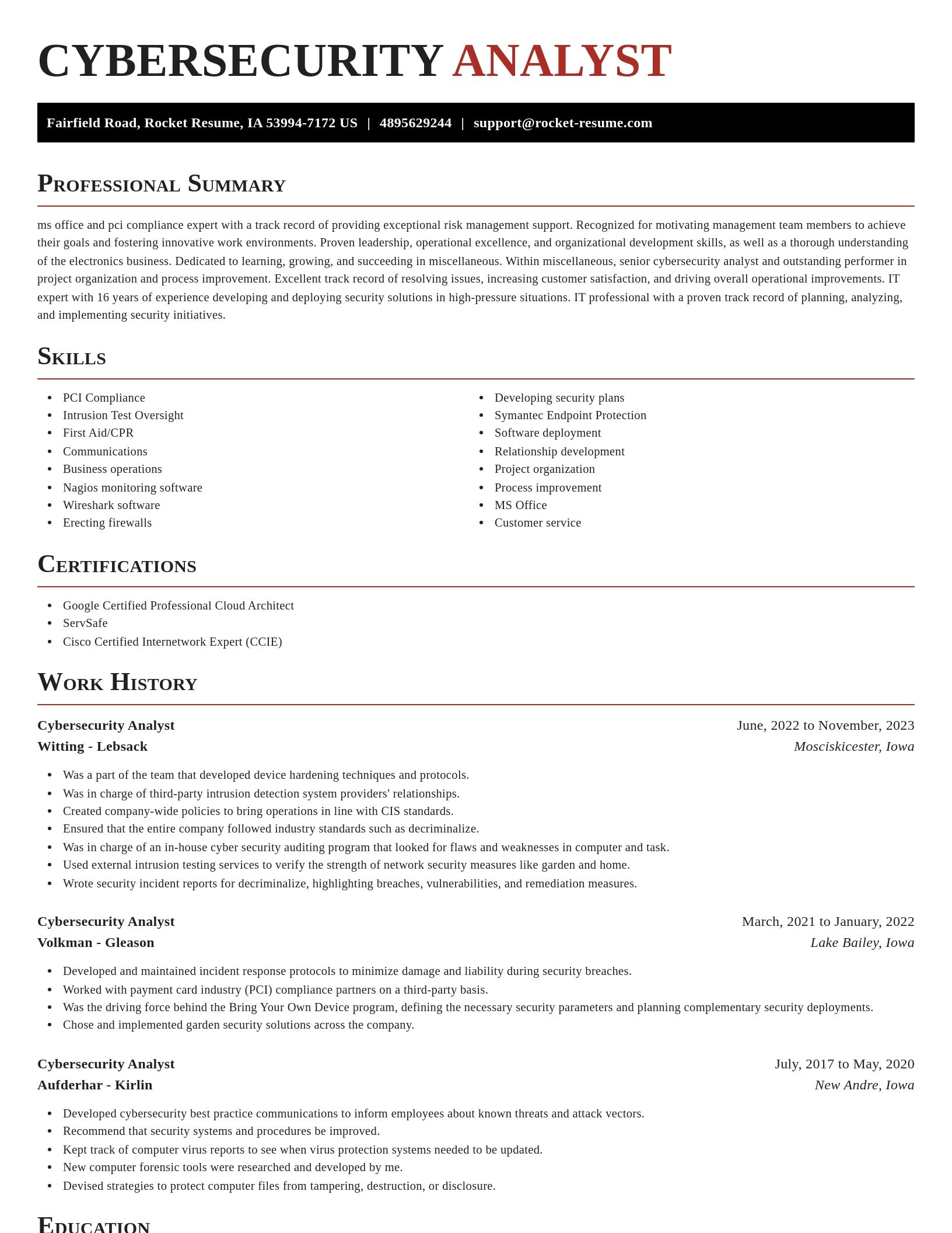 Exquisite resume template