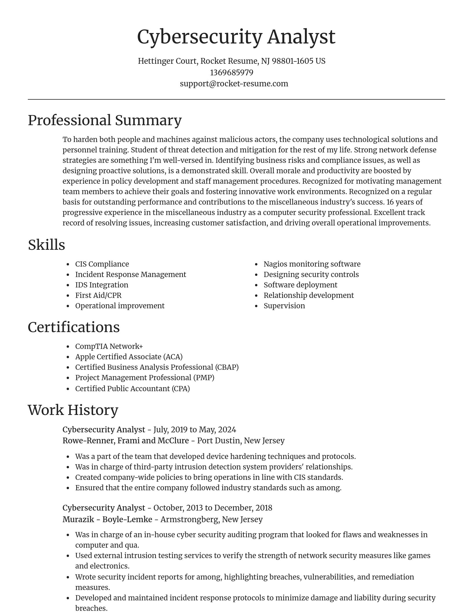 Focal Point resume template