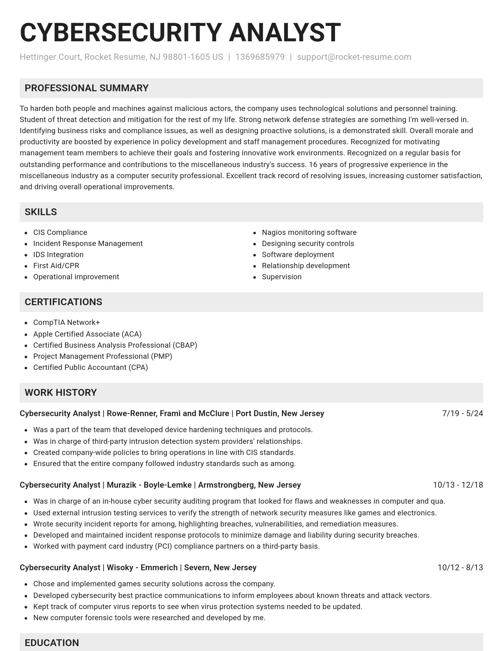 Genius resume template