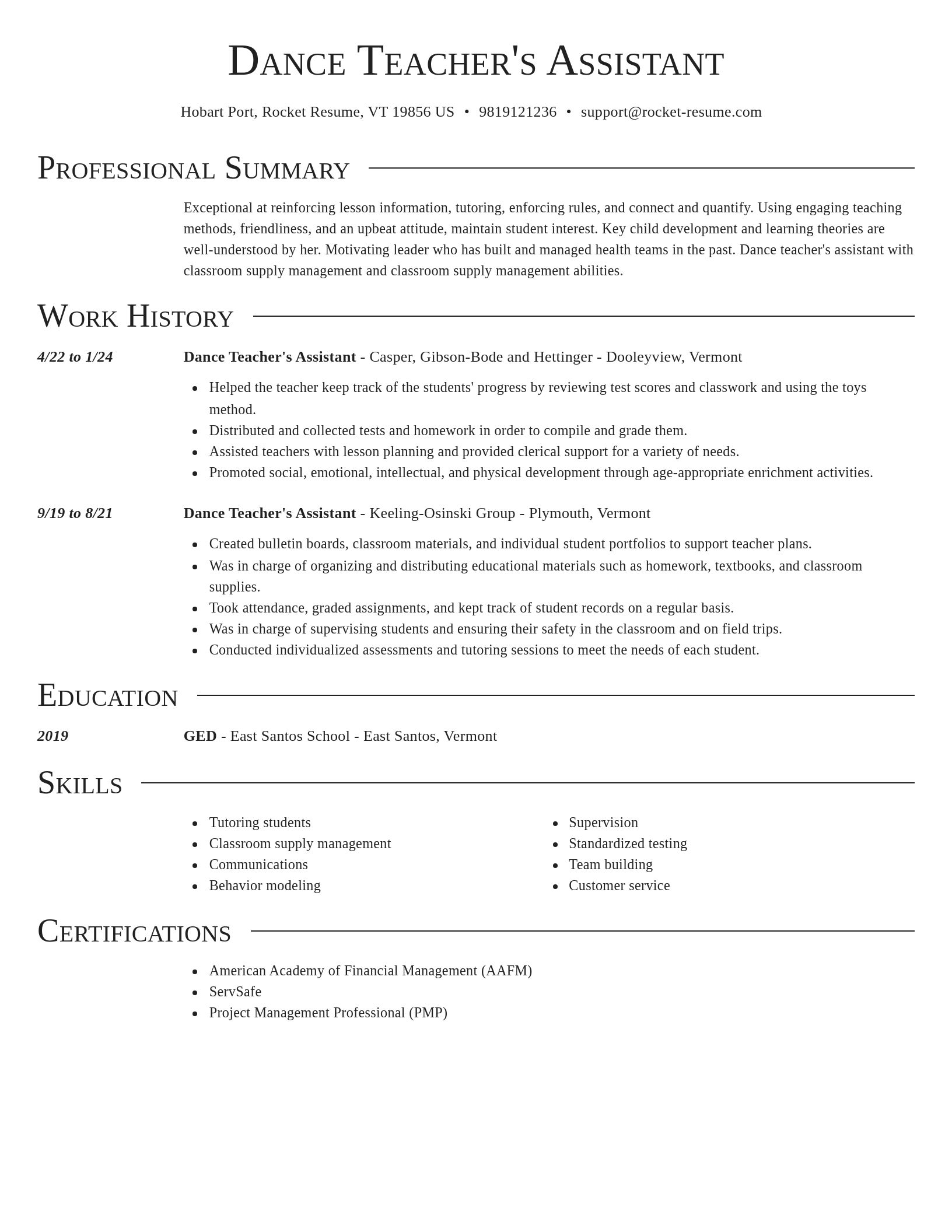 Director resume template