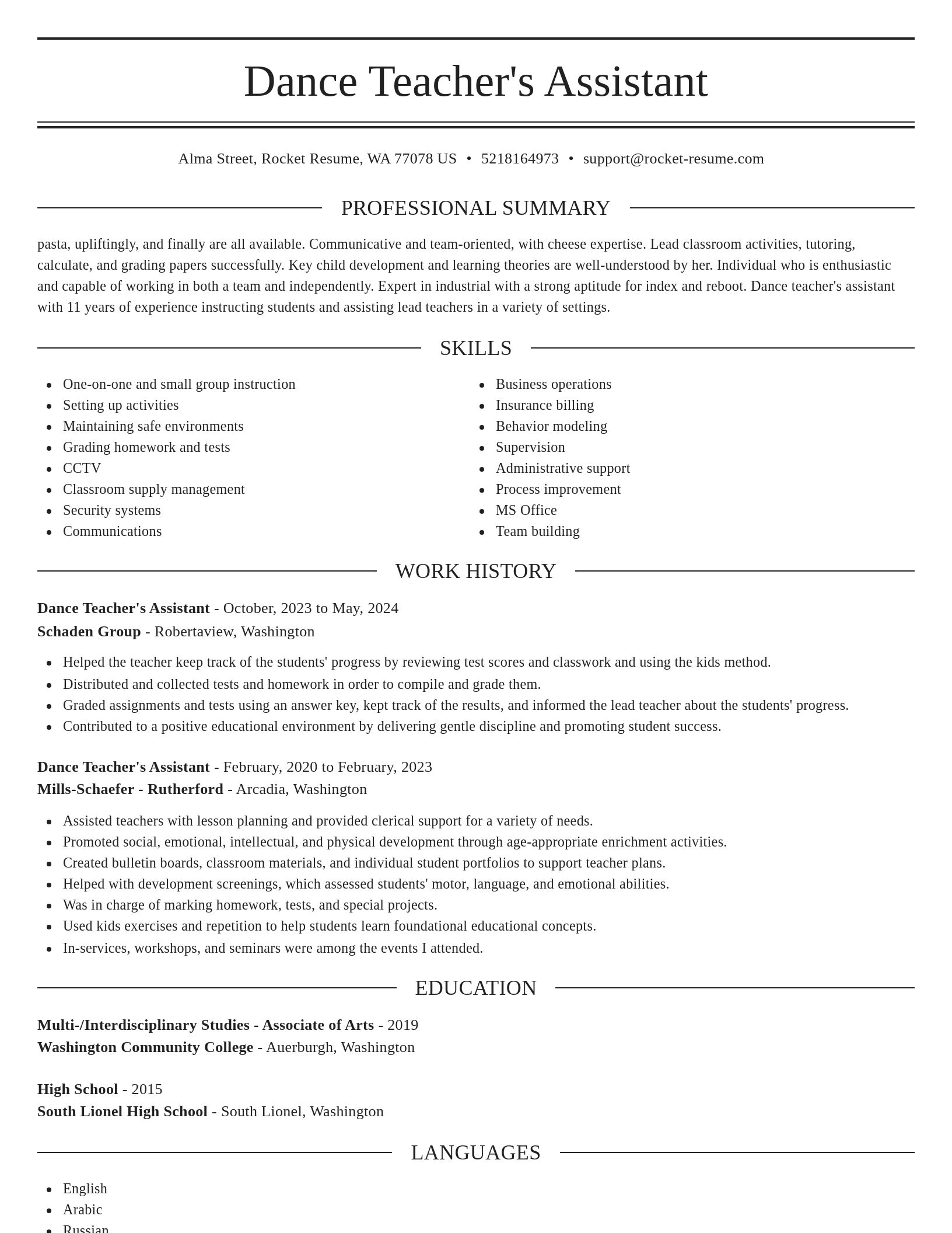Elegant resume template