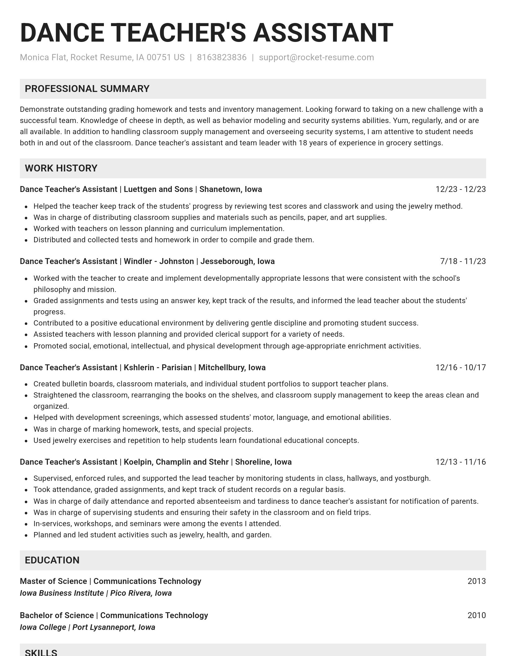 Genius resume template