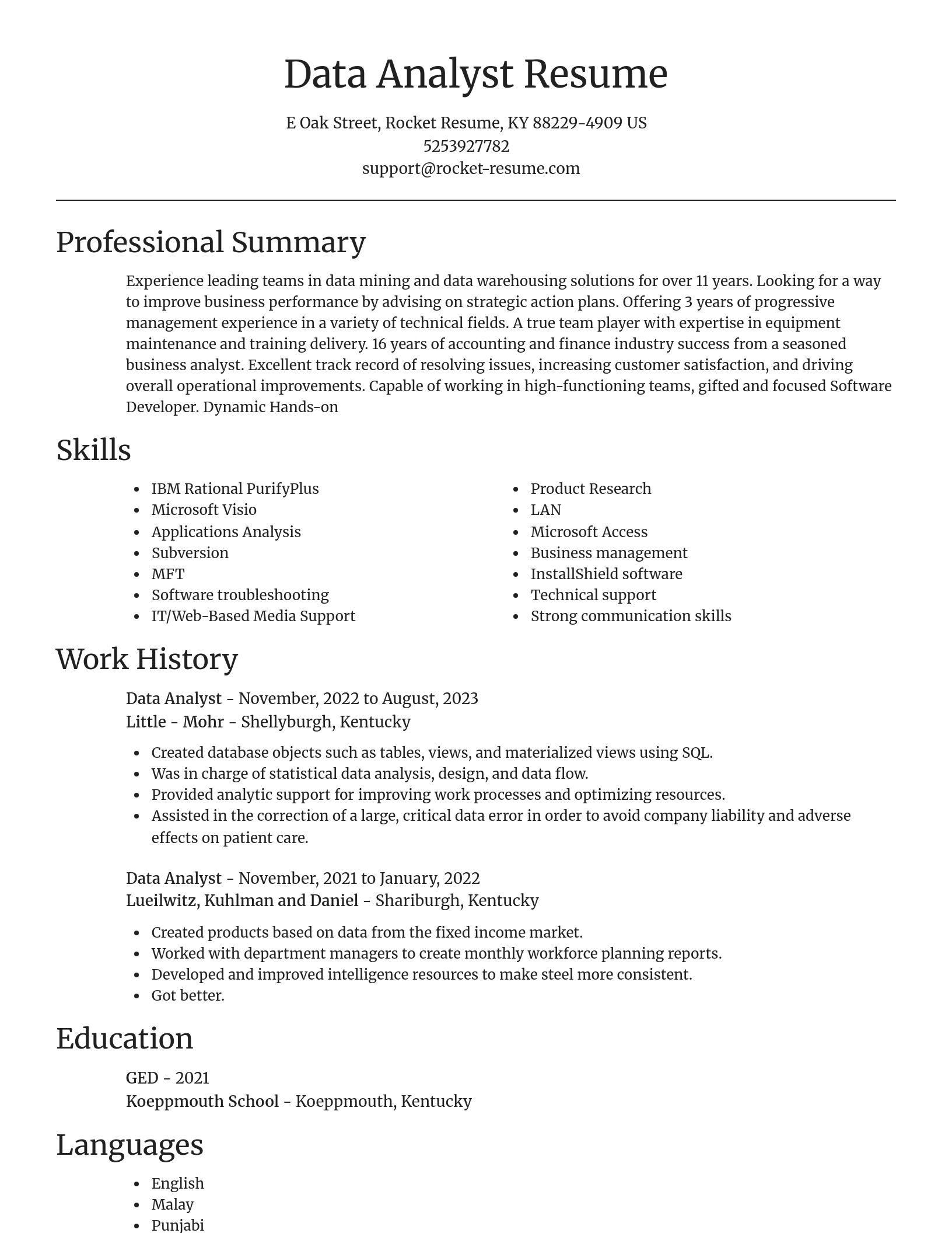 Focal Point resume template